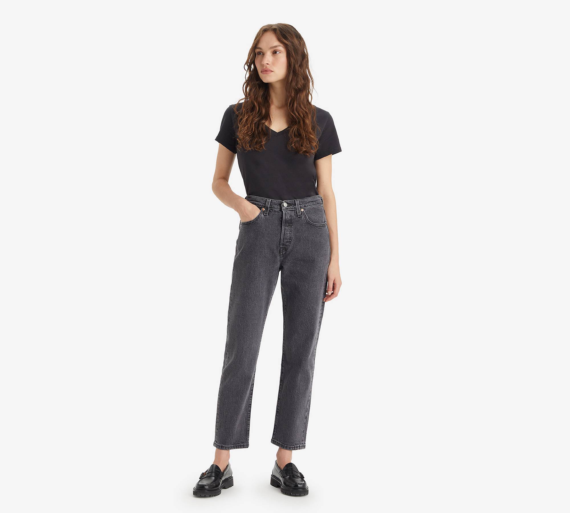 Levis, 501 Cropped Jeans, Straight Jeans