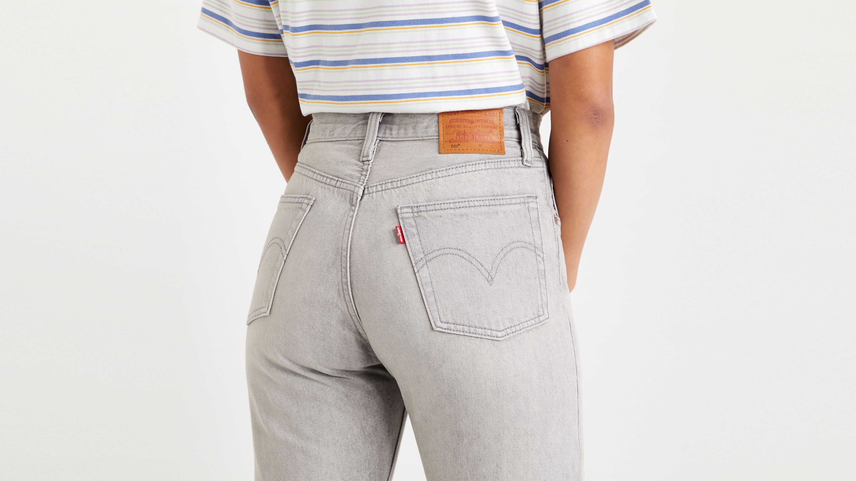 Grey levis best sale 501