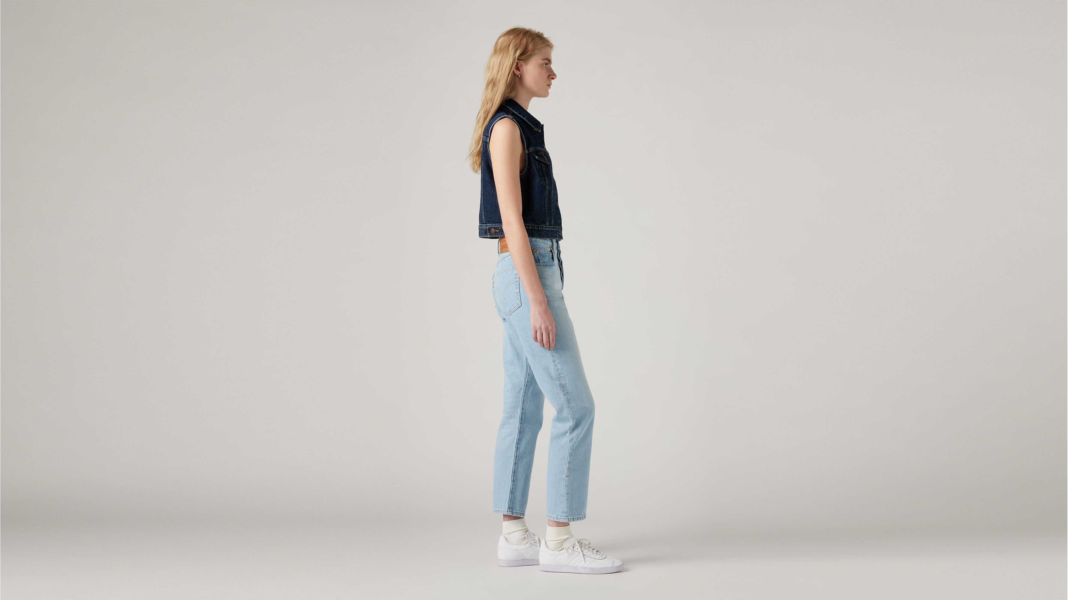 Levi's 501 crop jeans cheap straight leg