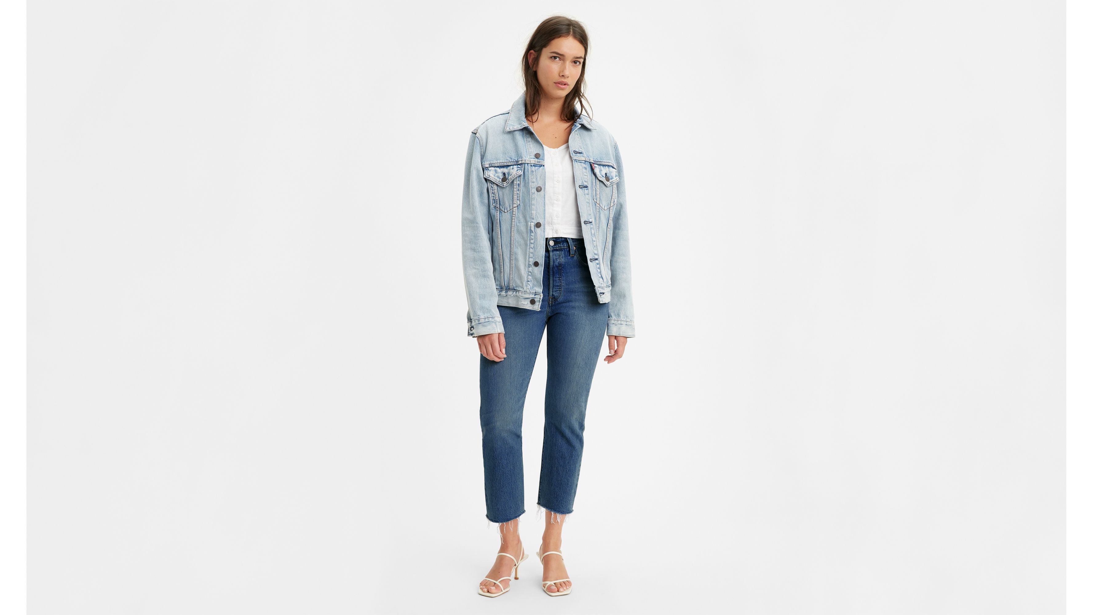 cropped levis 501