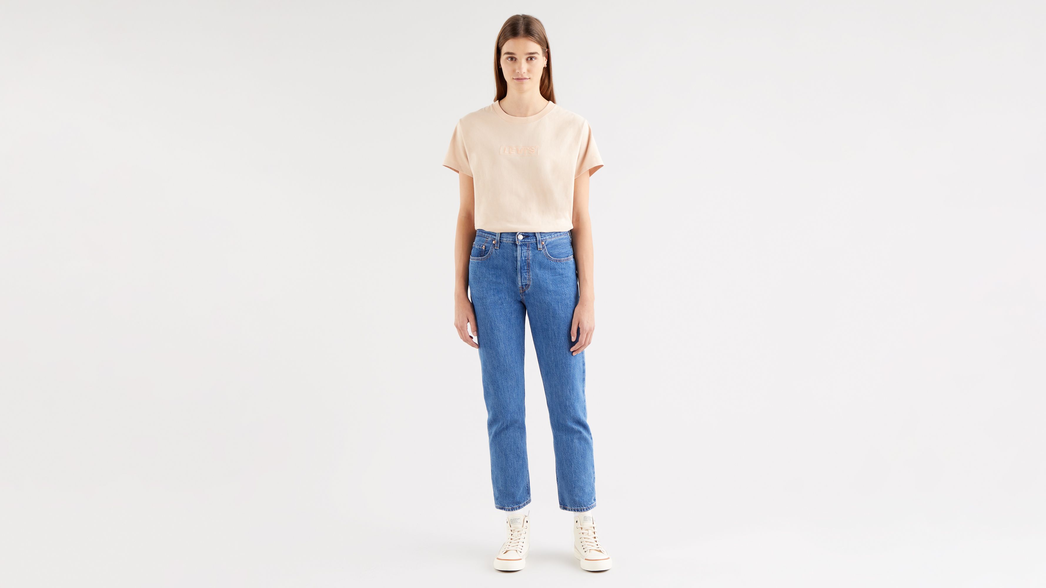 501® Levi's® Crop Jeans - Medium Indigo 