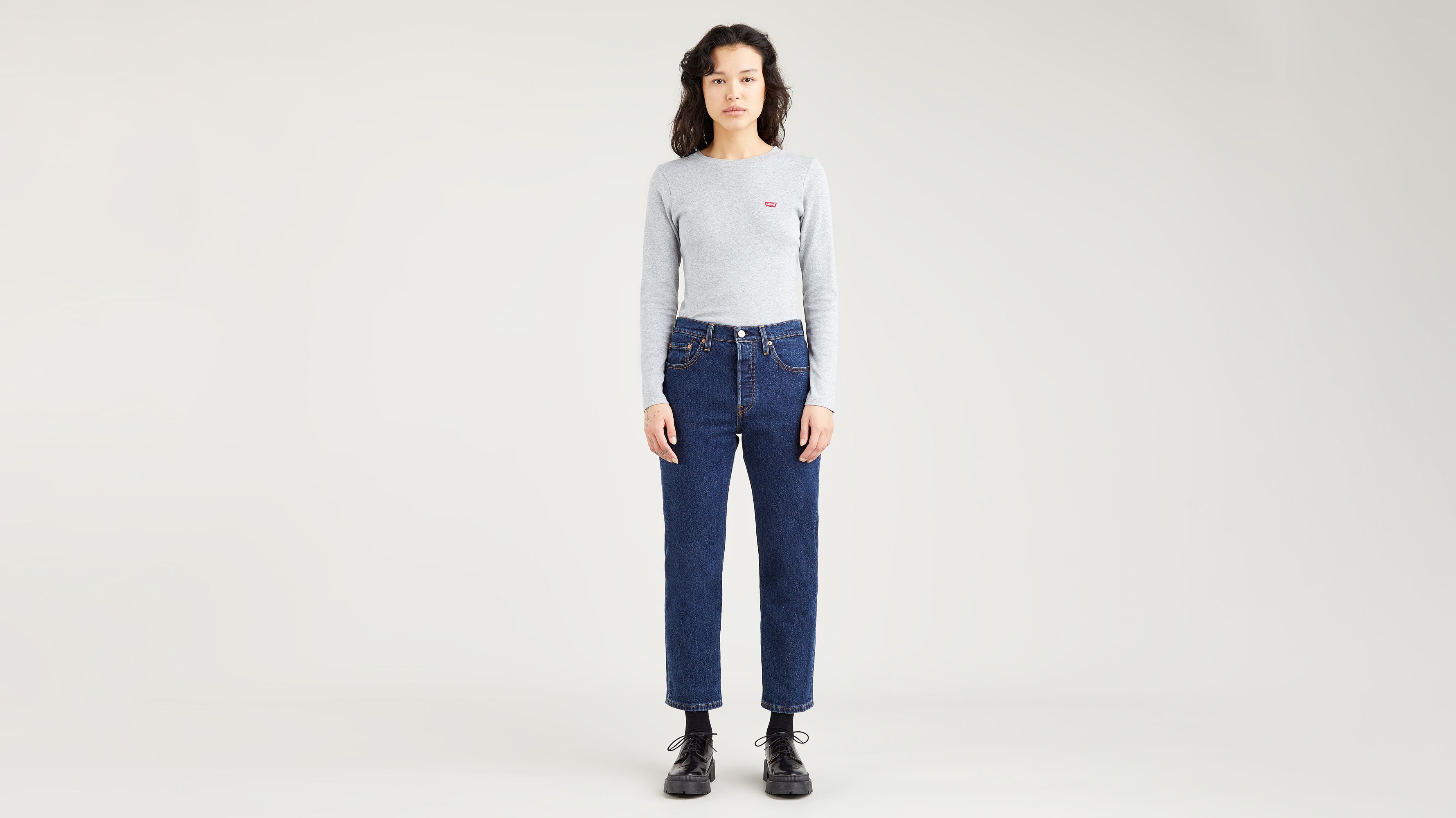 501® Levi's® Crop Jeans - Blue | Levi's® BE