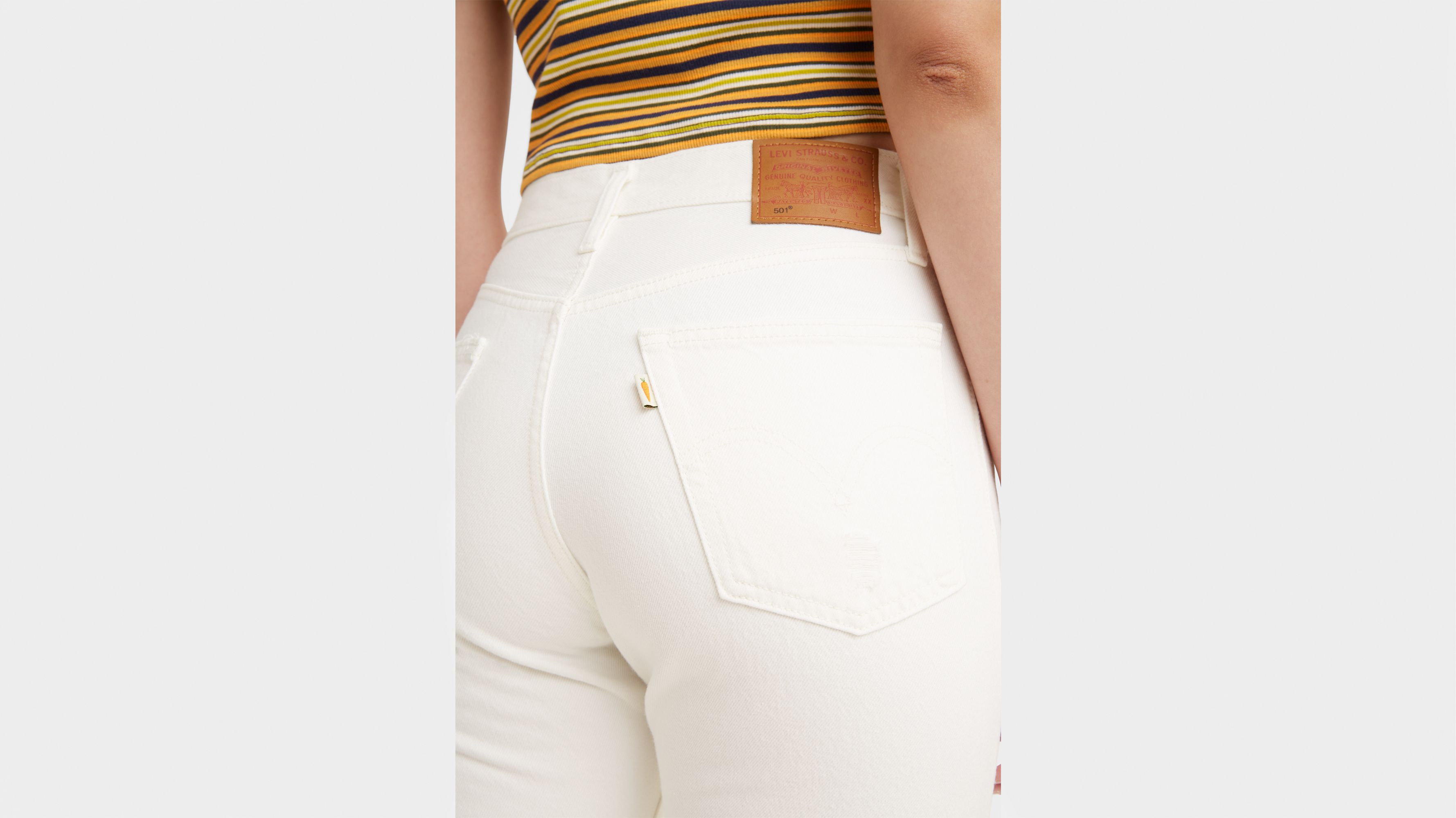 Levi's white jeans womens best sale