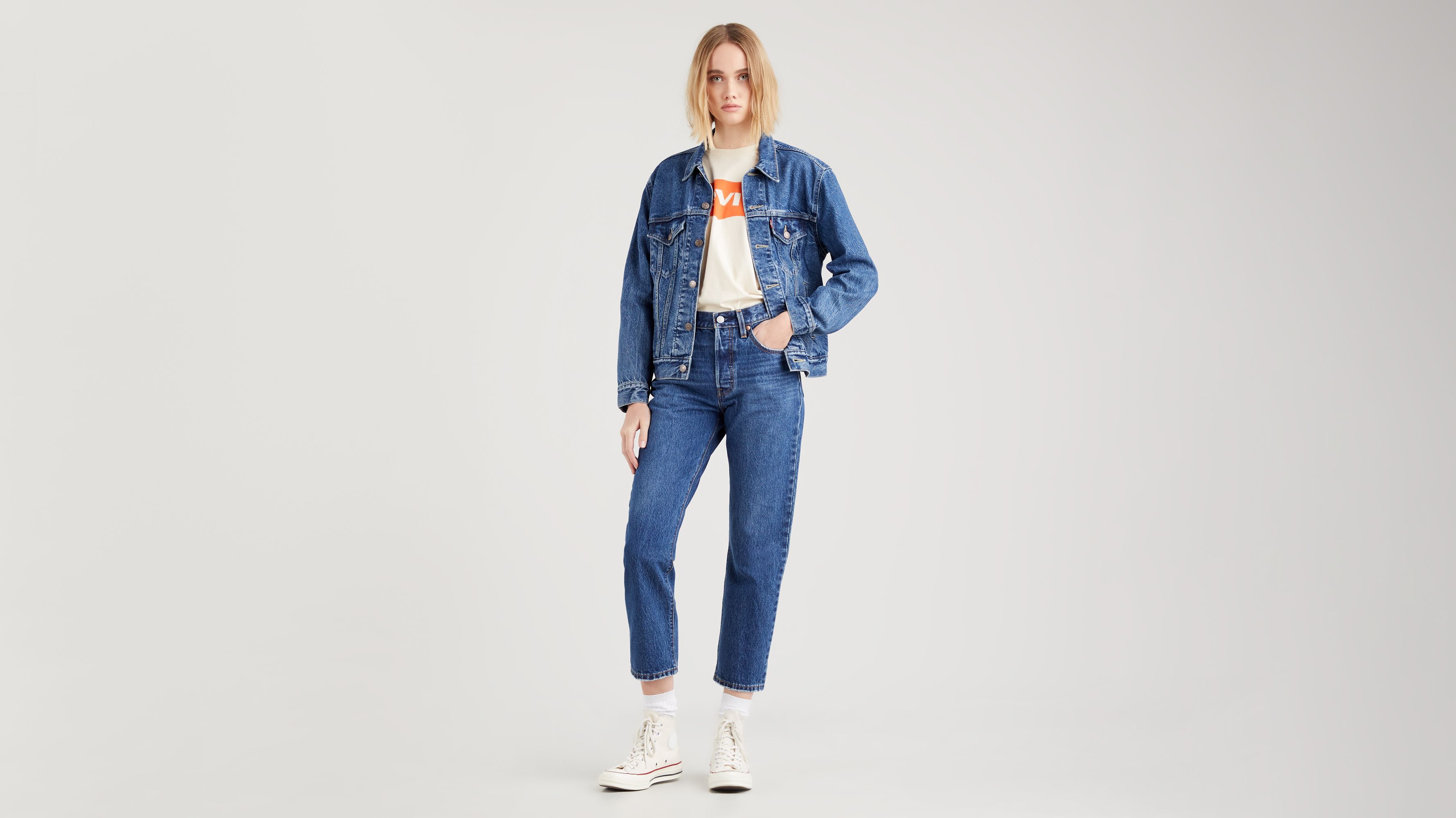 501® Levi's® Crop Jeans - Blue | Levi's® ES