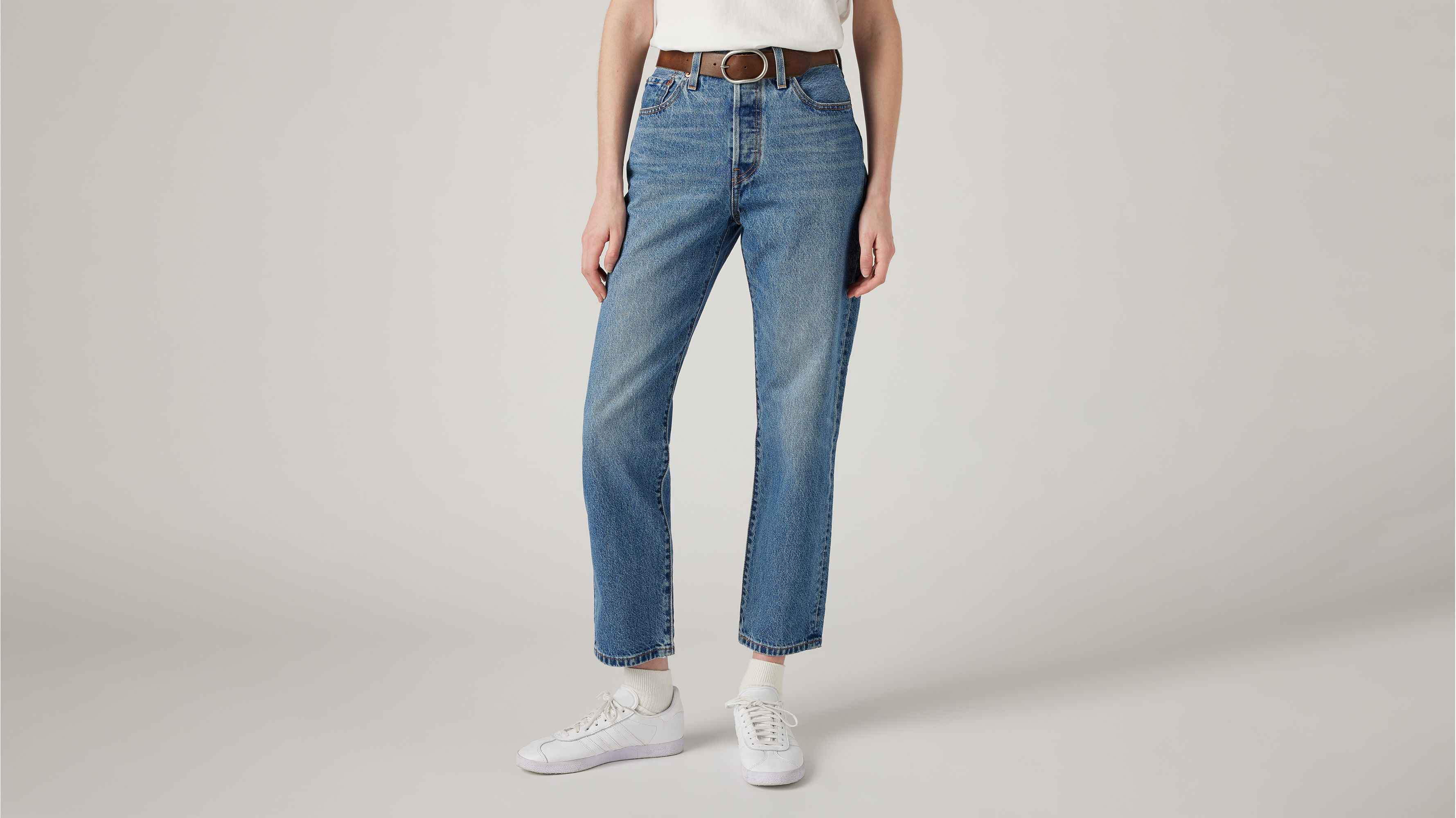 levi's 501 cropped high rise straight leg