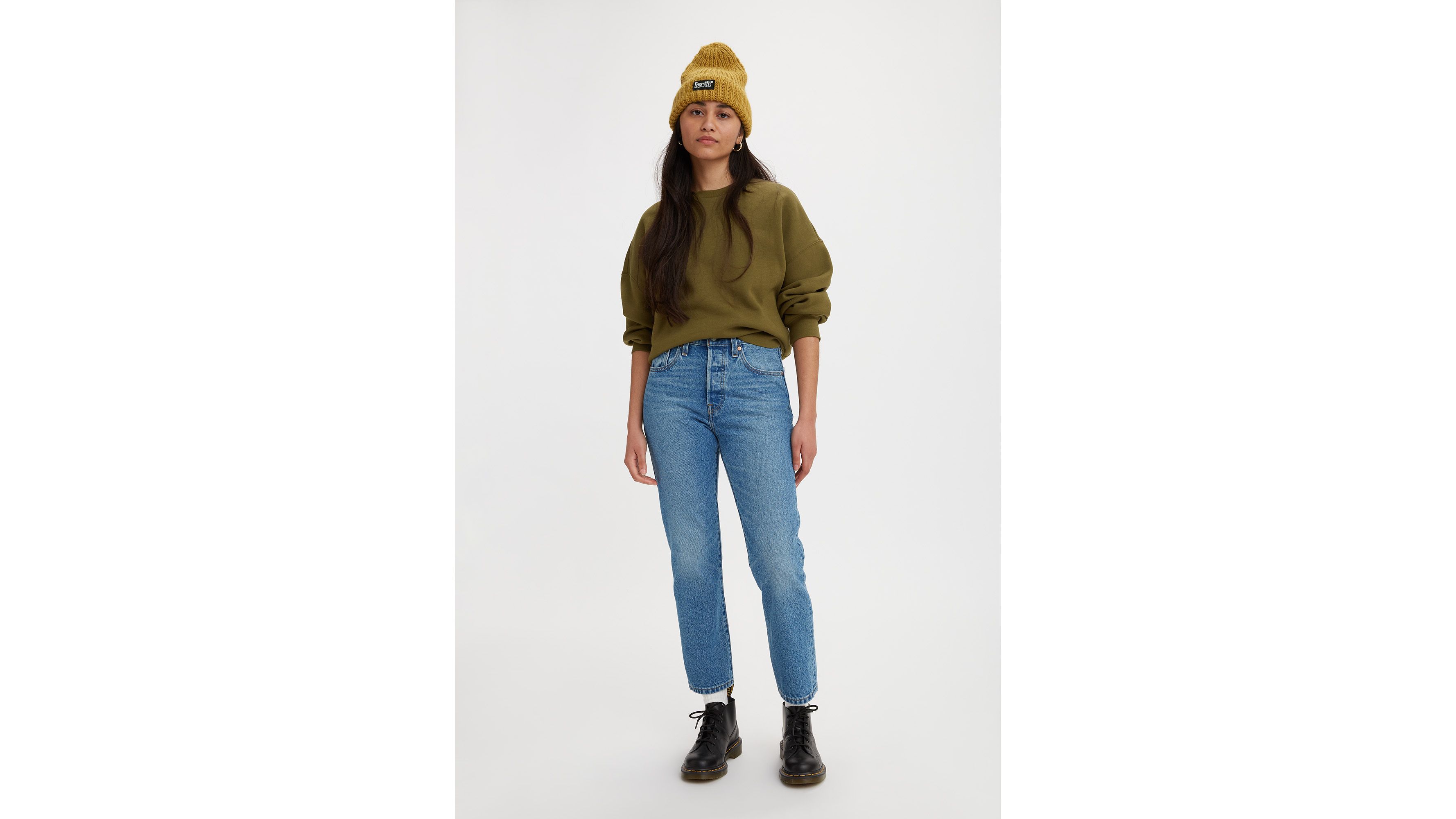 Levi's 501 outlet crop stone throw