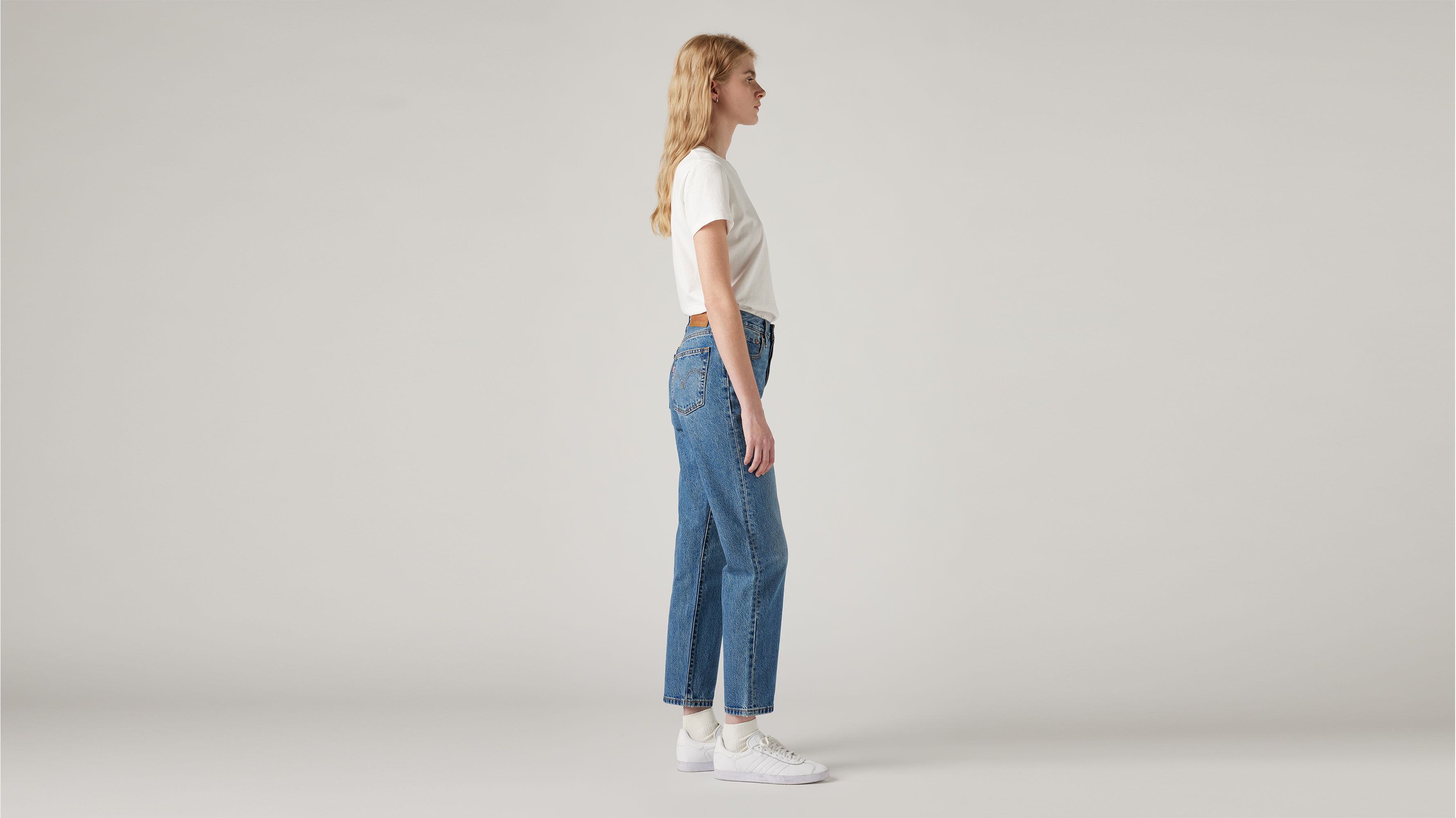 levi's 501 cropped high rise straight leg