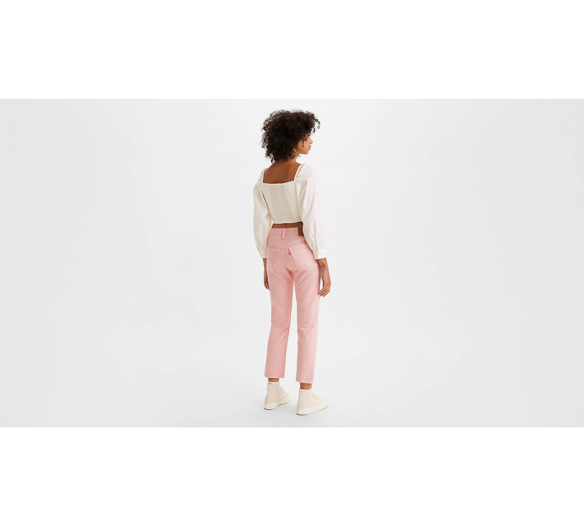 501® Original Cropped Women's Colored Denim Jeans - Pink | Levi's® US
