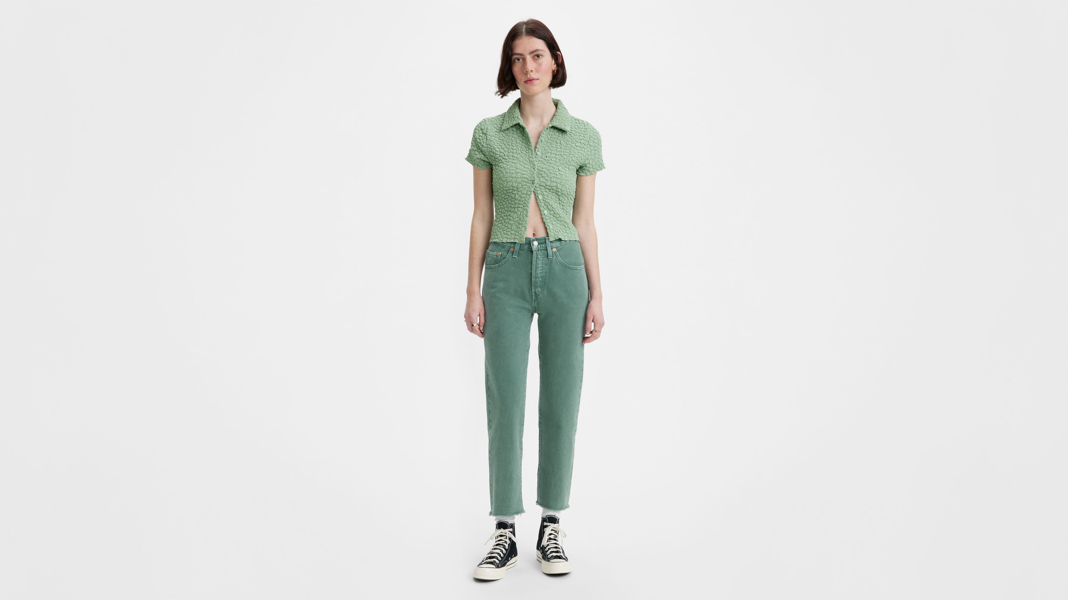 501® Original Cropped Women's Jeans - Green | Levi's® US