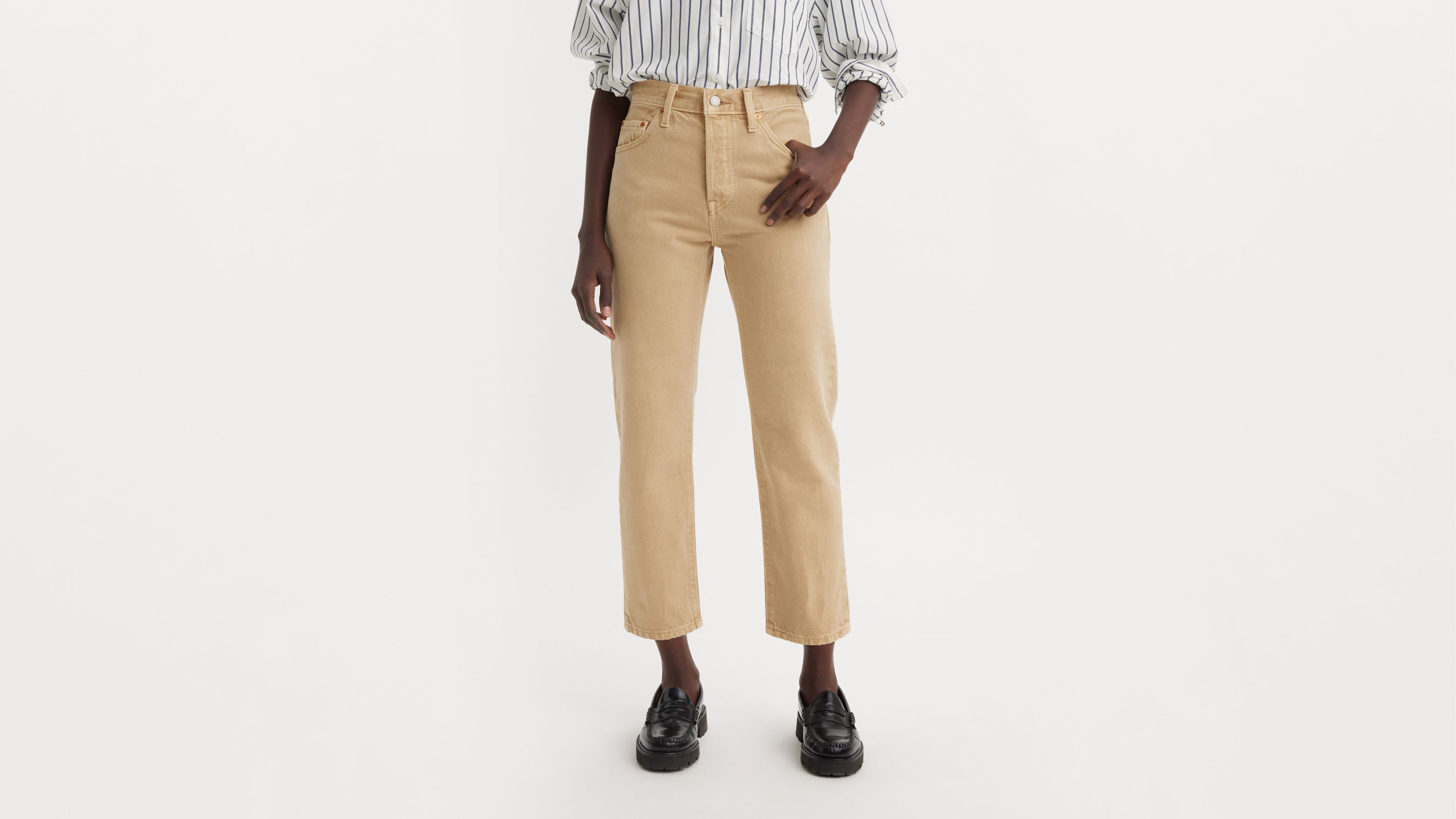 Levi's 501 Original Cropped Women's Jeans 26x28 In Brown