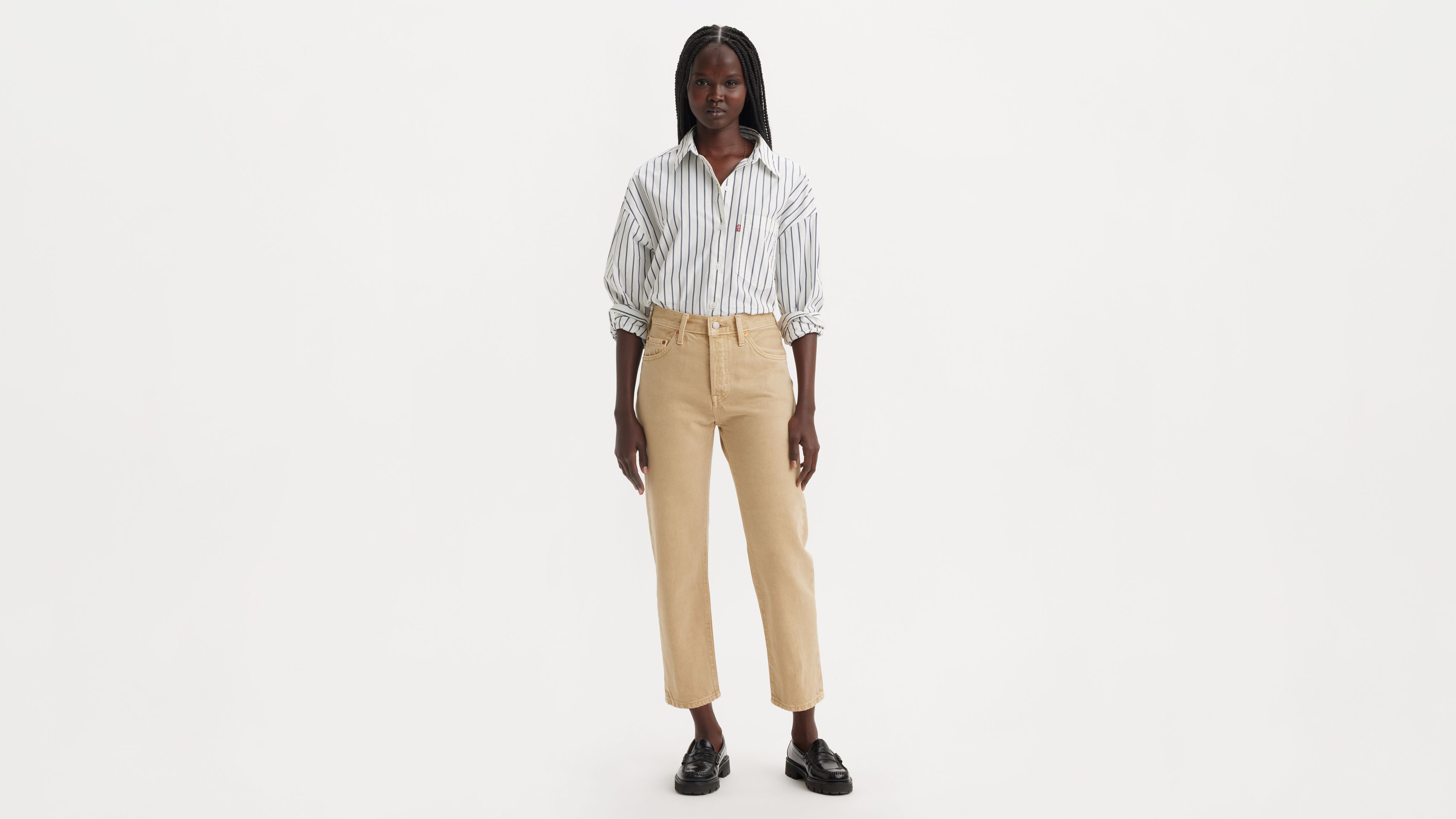 Levi's 501 Original Cropped Women's Jeans 26x28 In Brown