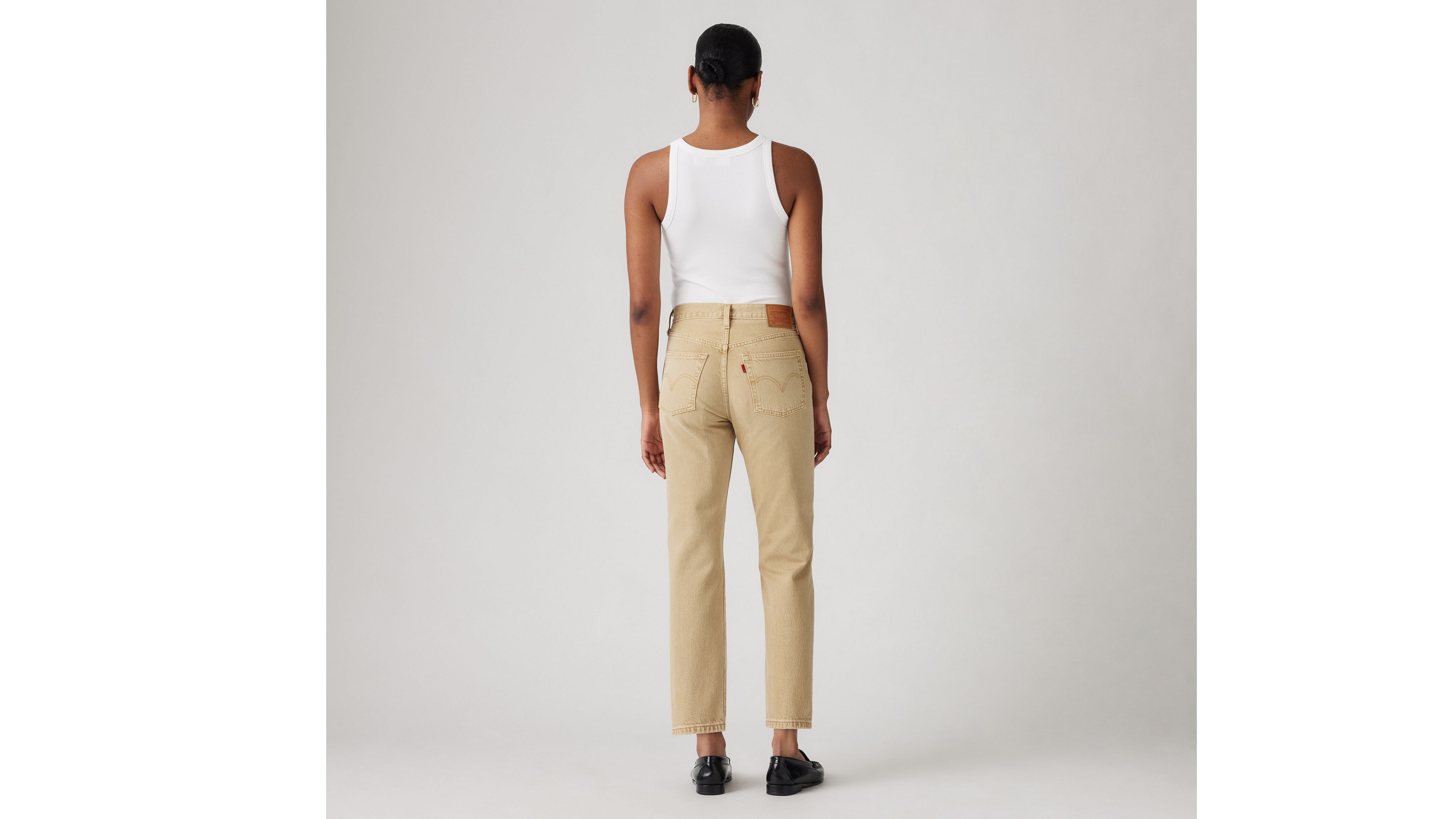 Levi's 501 Original Cropped Jeans In Scraped Travertine
