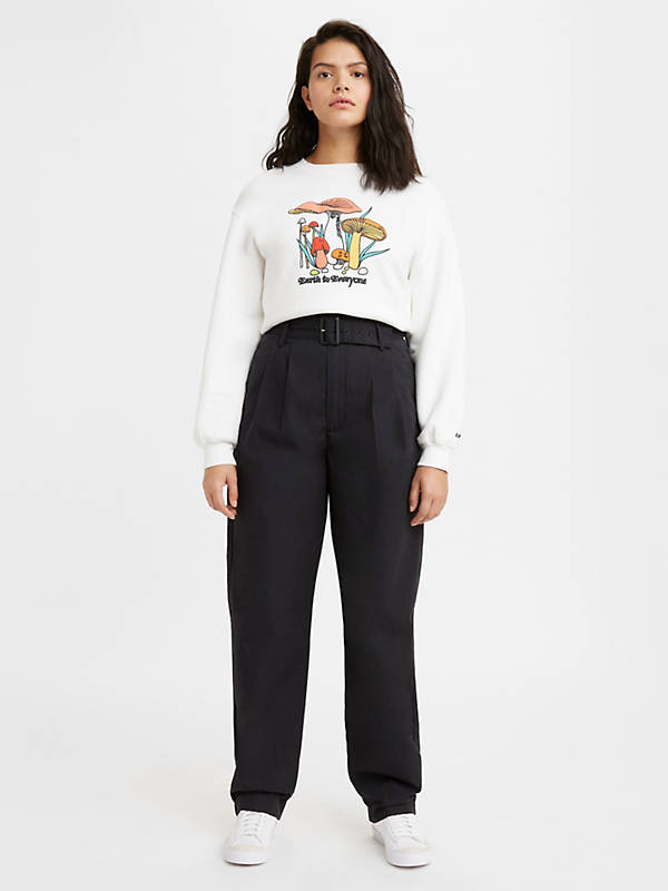 Tailored High Loose Taper Women's Pants - Black | Levi's® US