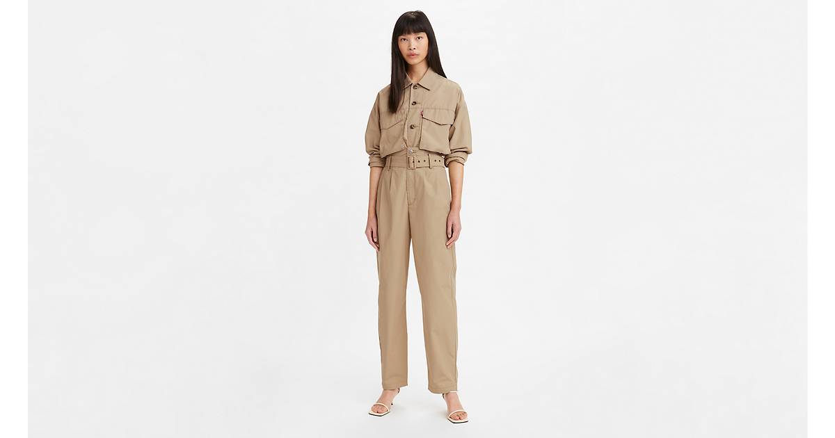 Tailored High Loose Taper Women's Pants - Brown | Levi's® CA