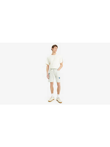 리바이스 Levi 501 Original Fit Hemmed 9 Mens Shorts,Light Wash