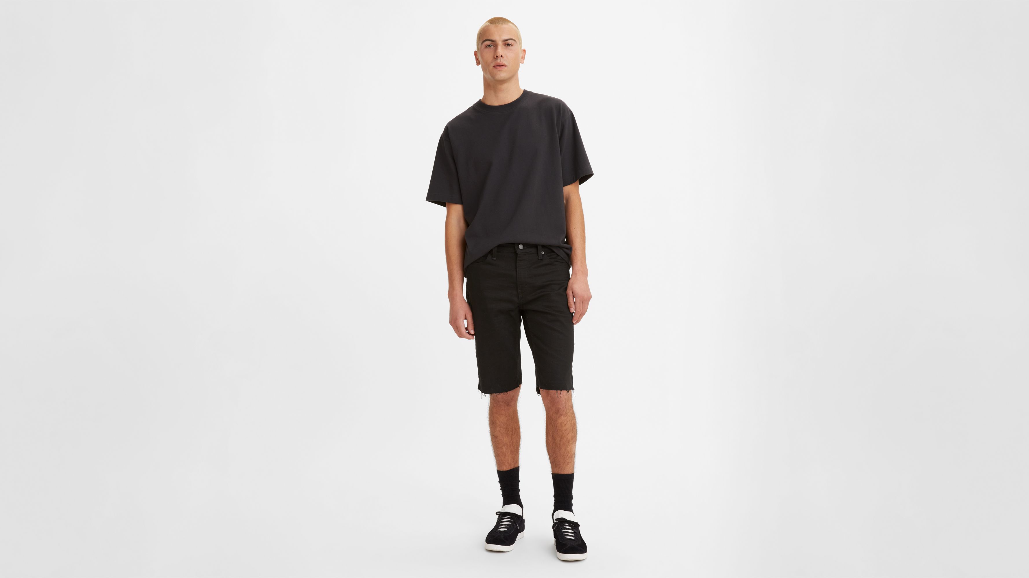 black levi shorts mens