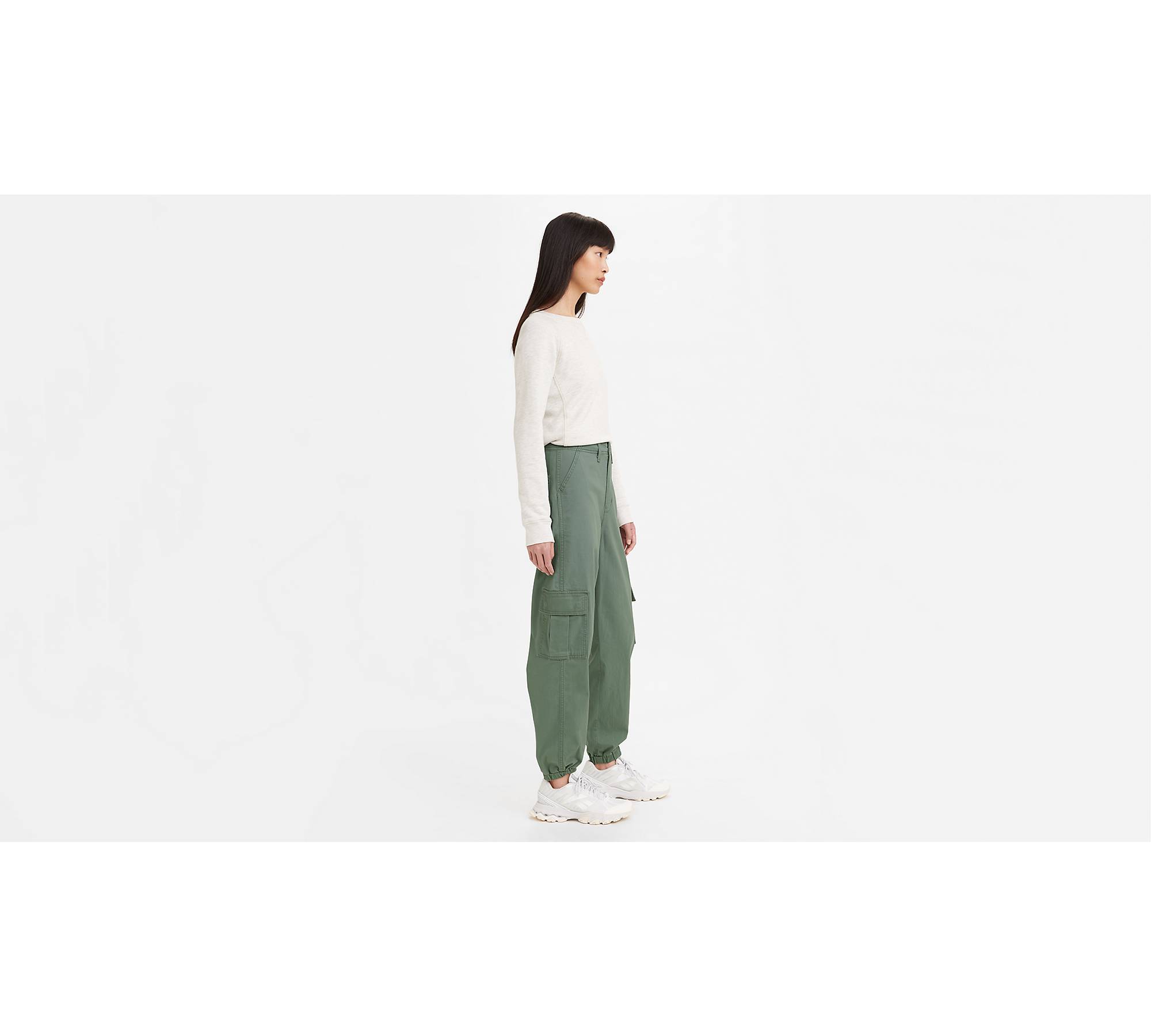 High Waisted Cargo Pants - Green | Levi's® CA