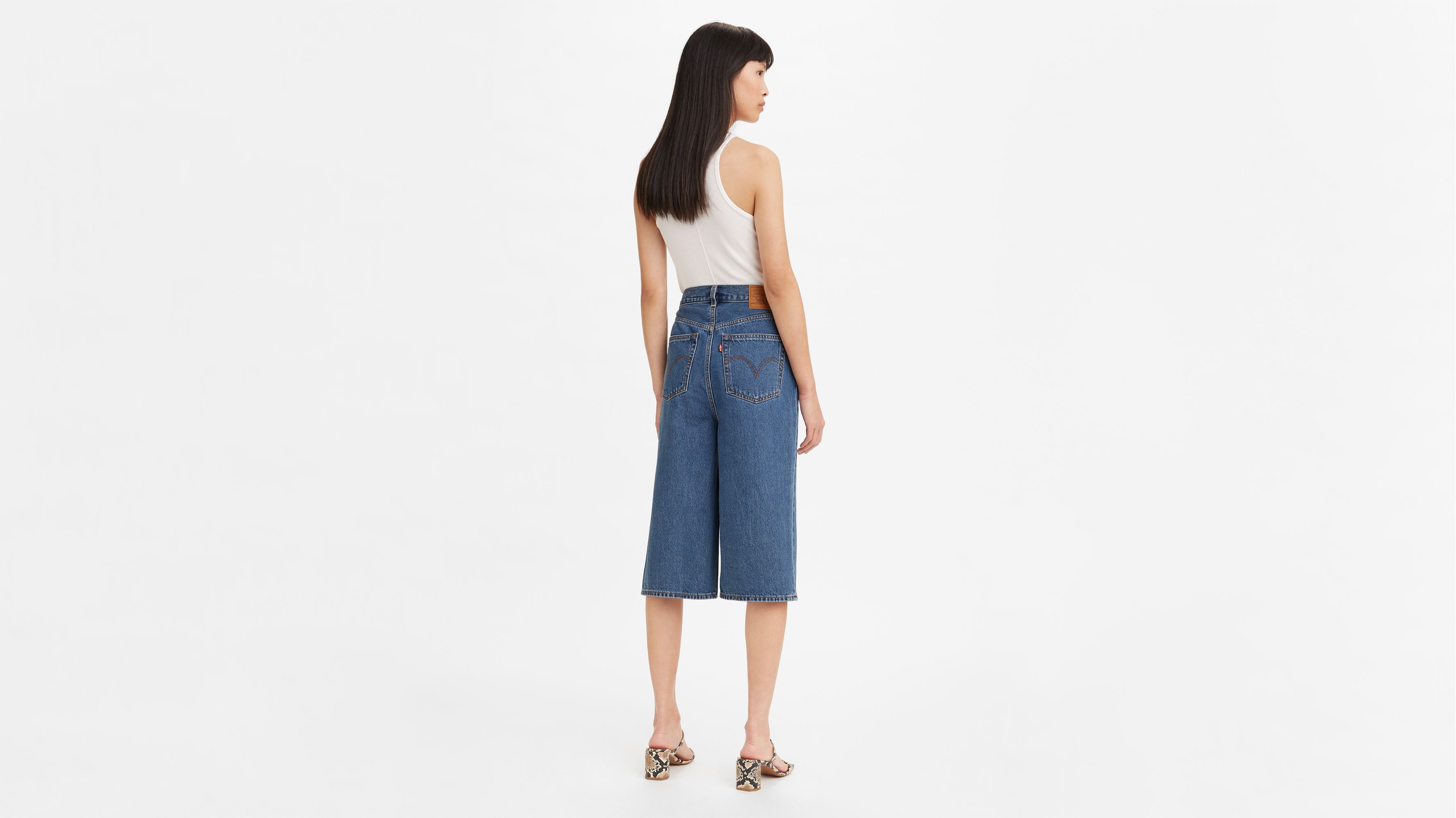 Culotte High Ankle Jeans - Denim blue - Ladies