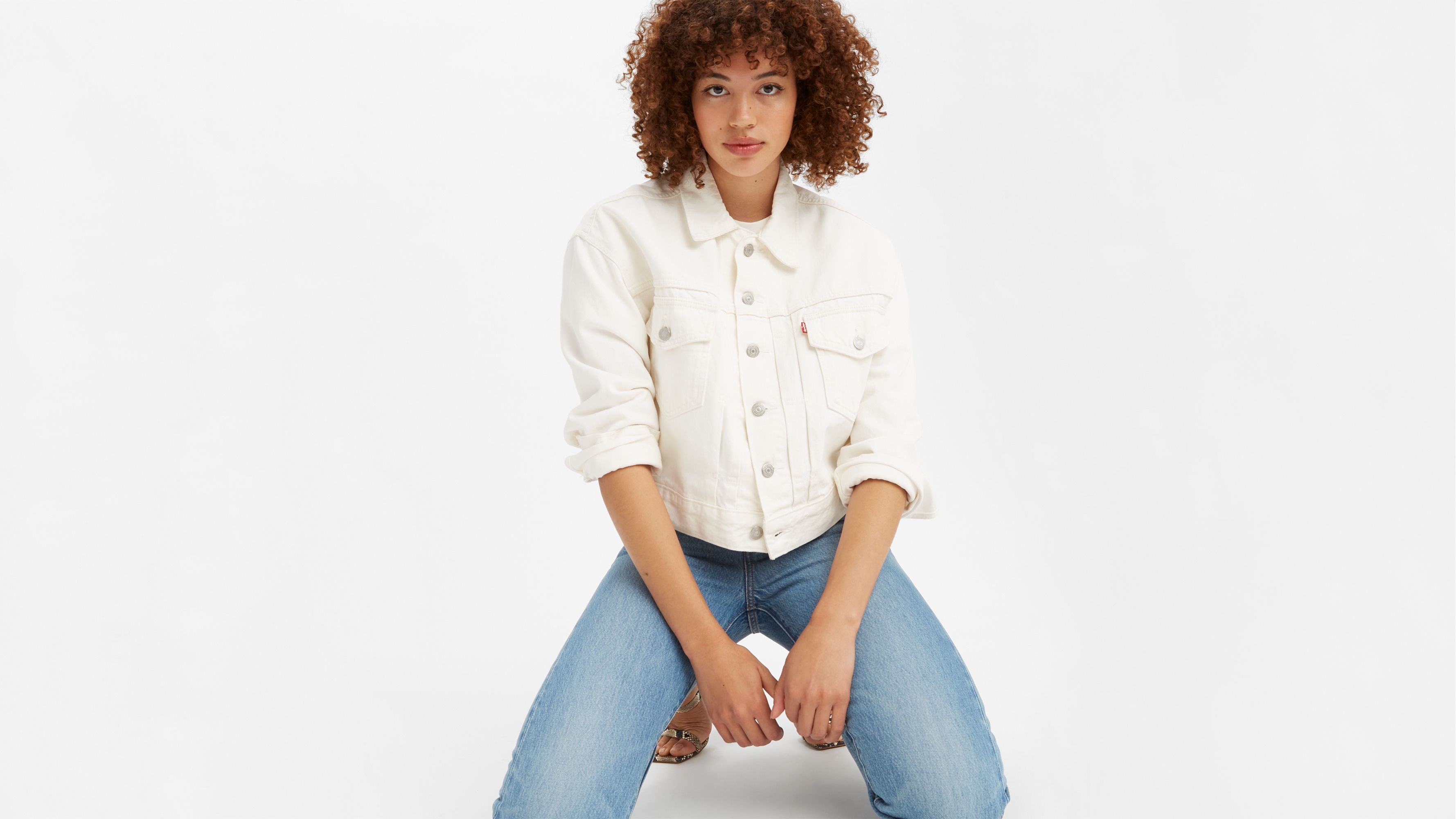 white levis jacket womens