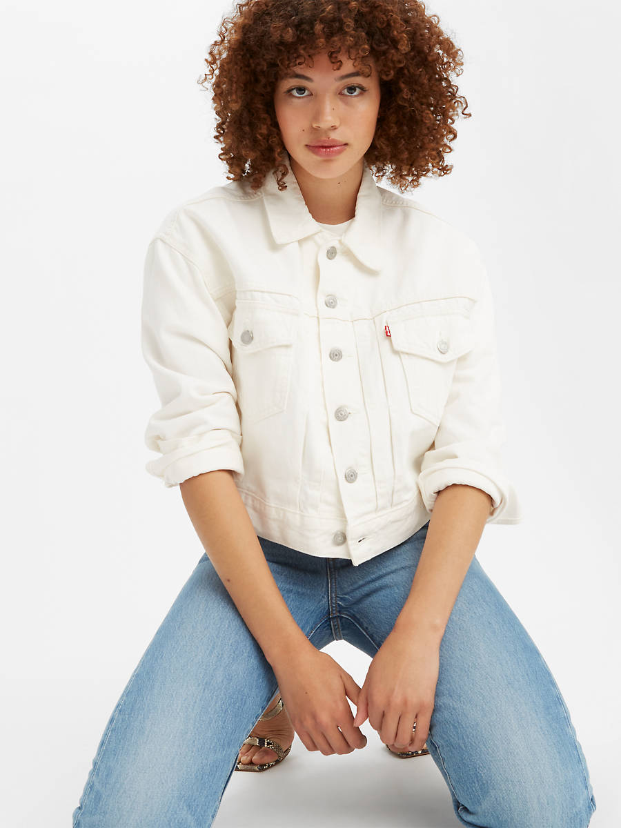 Levi's New Heritage Trucker Women's Denim Jacket (Clean Sweep - White)