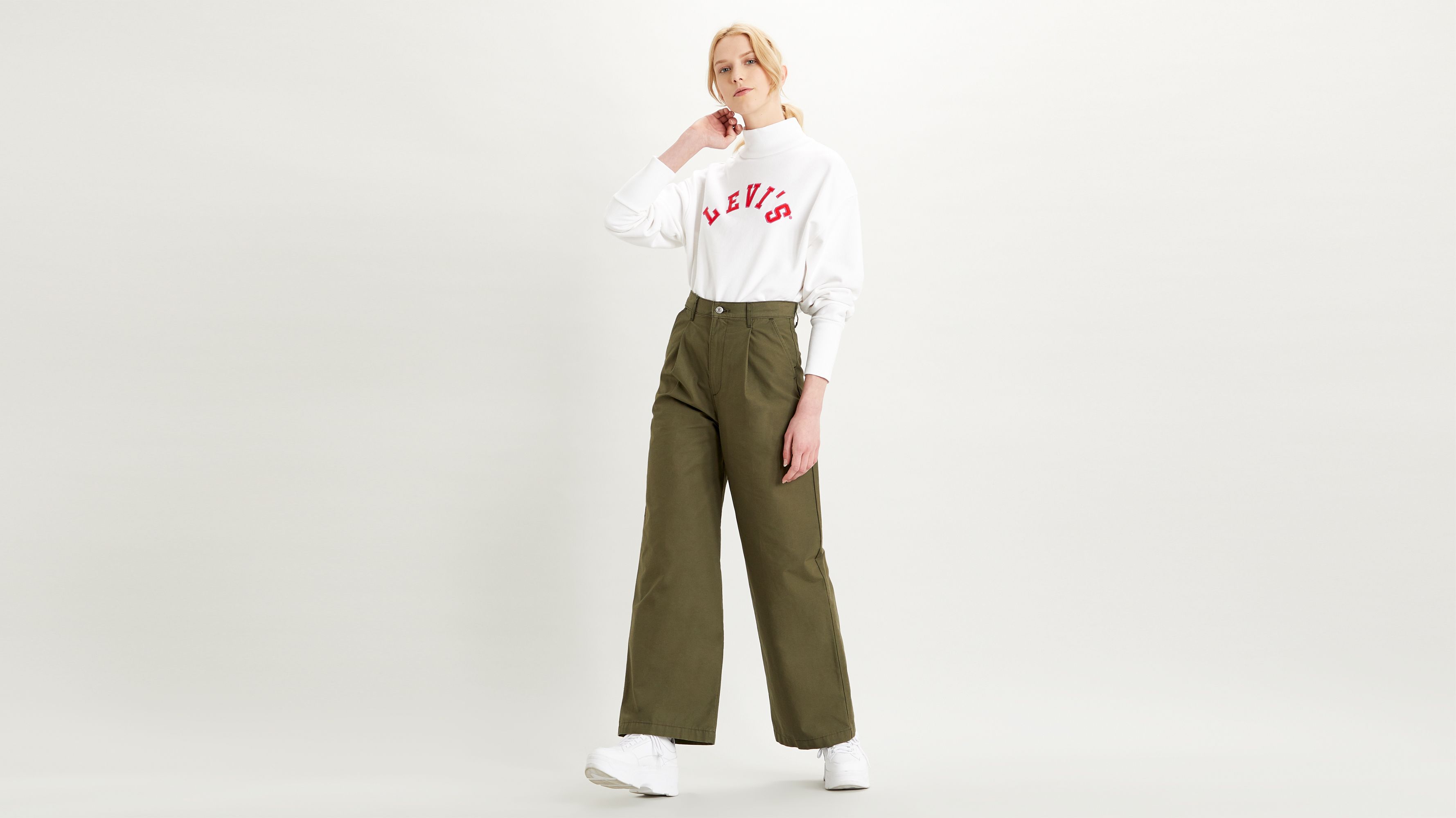 loose fit high rise pants