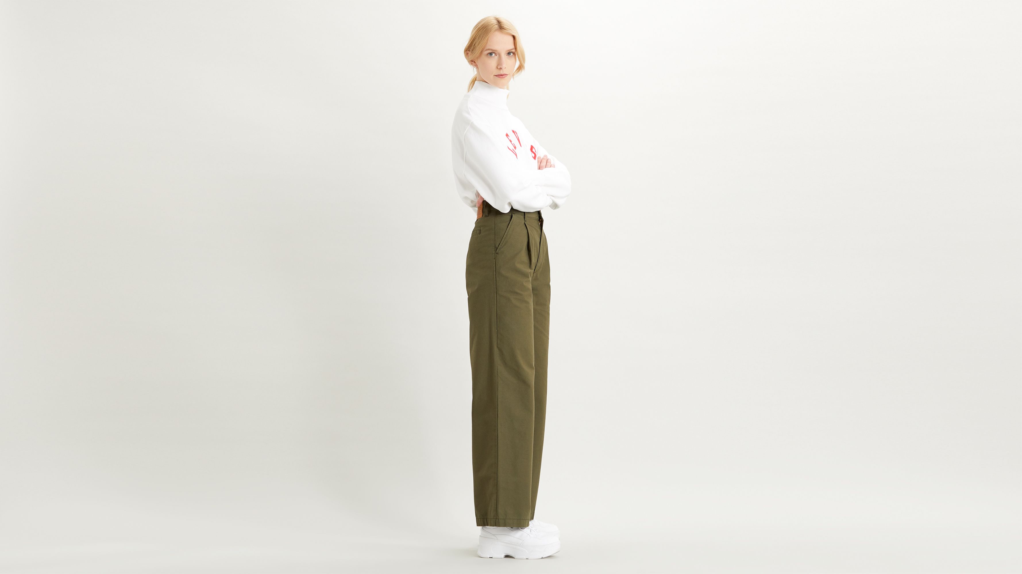 Pleated High Loose Jeans 2