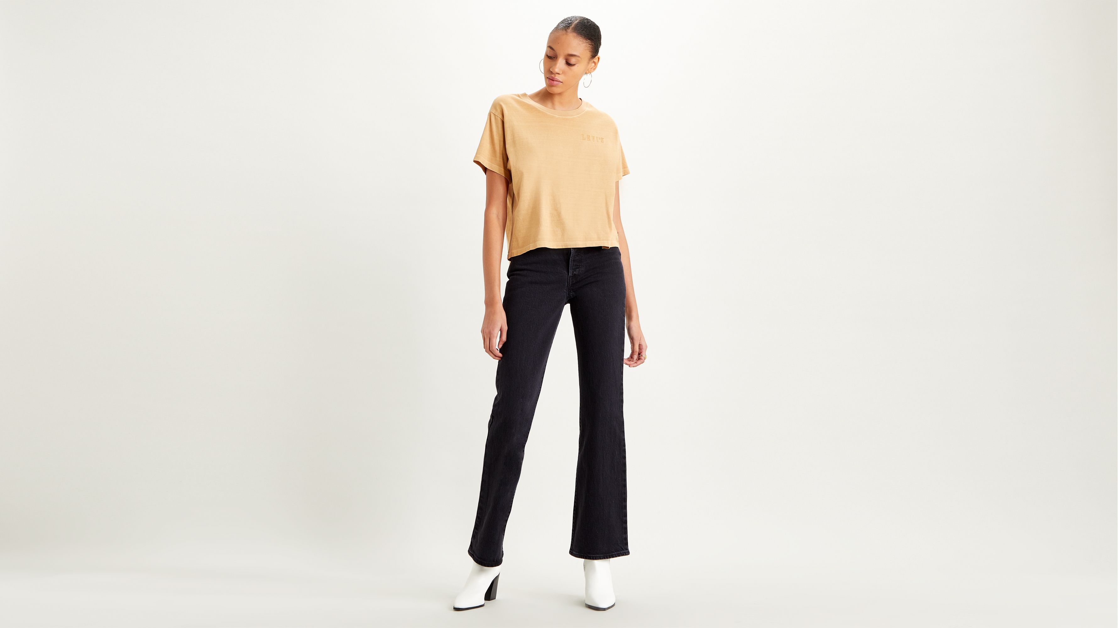 levi's ribcage flare jeans