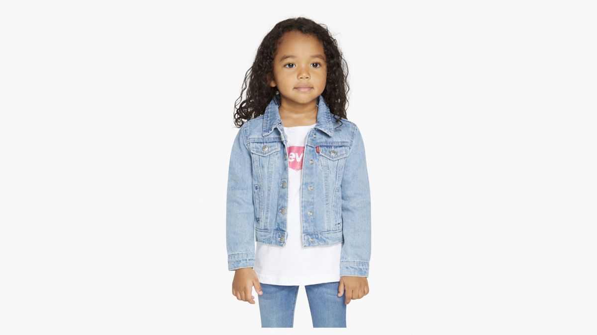 Trucker Jacket Toddler Girls 2T-4T — Alanis - Light Wash