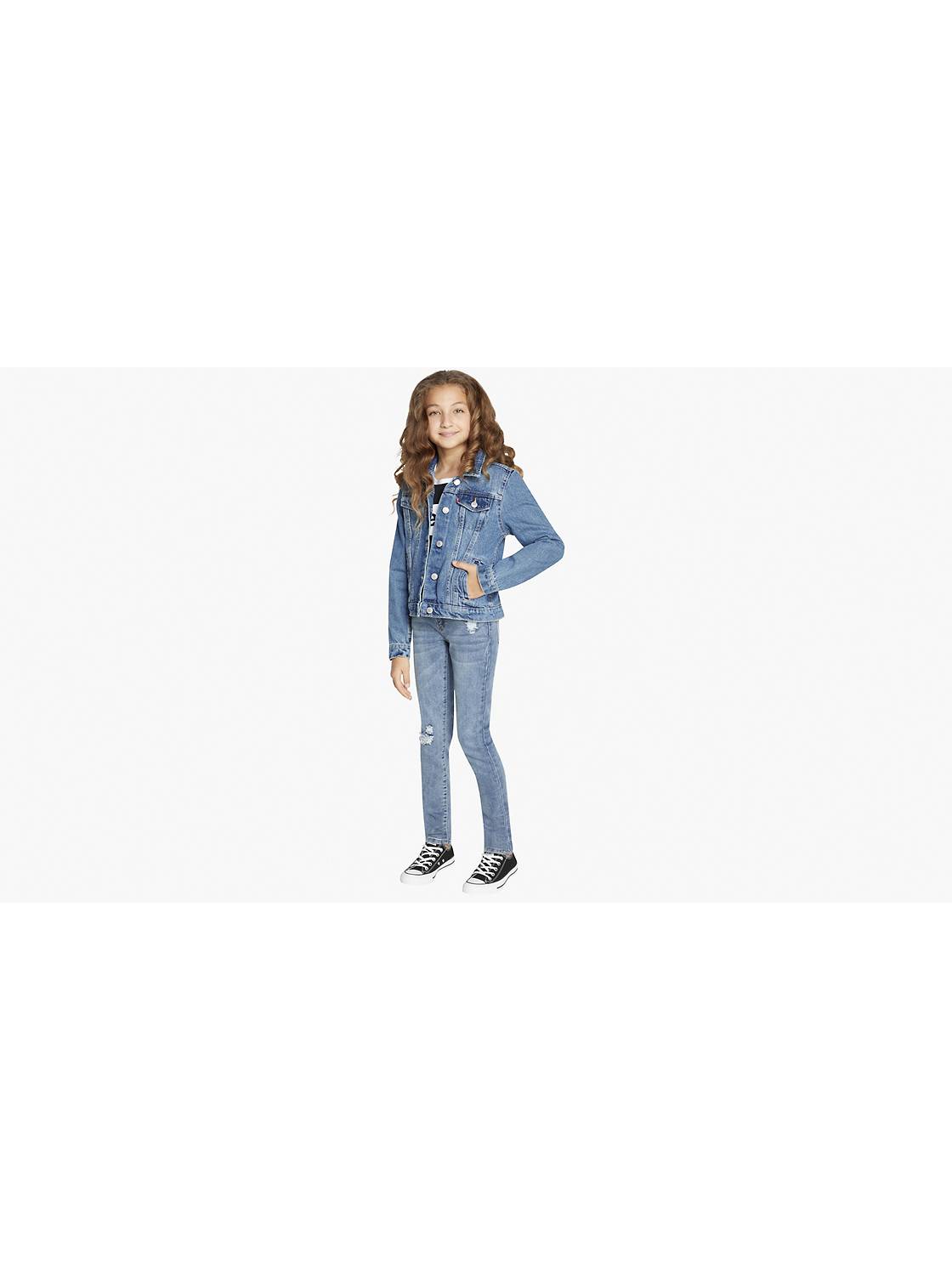 Buy Levi's kids girls super skinny jeans purple Online