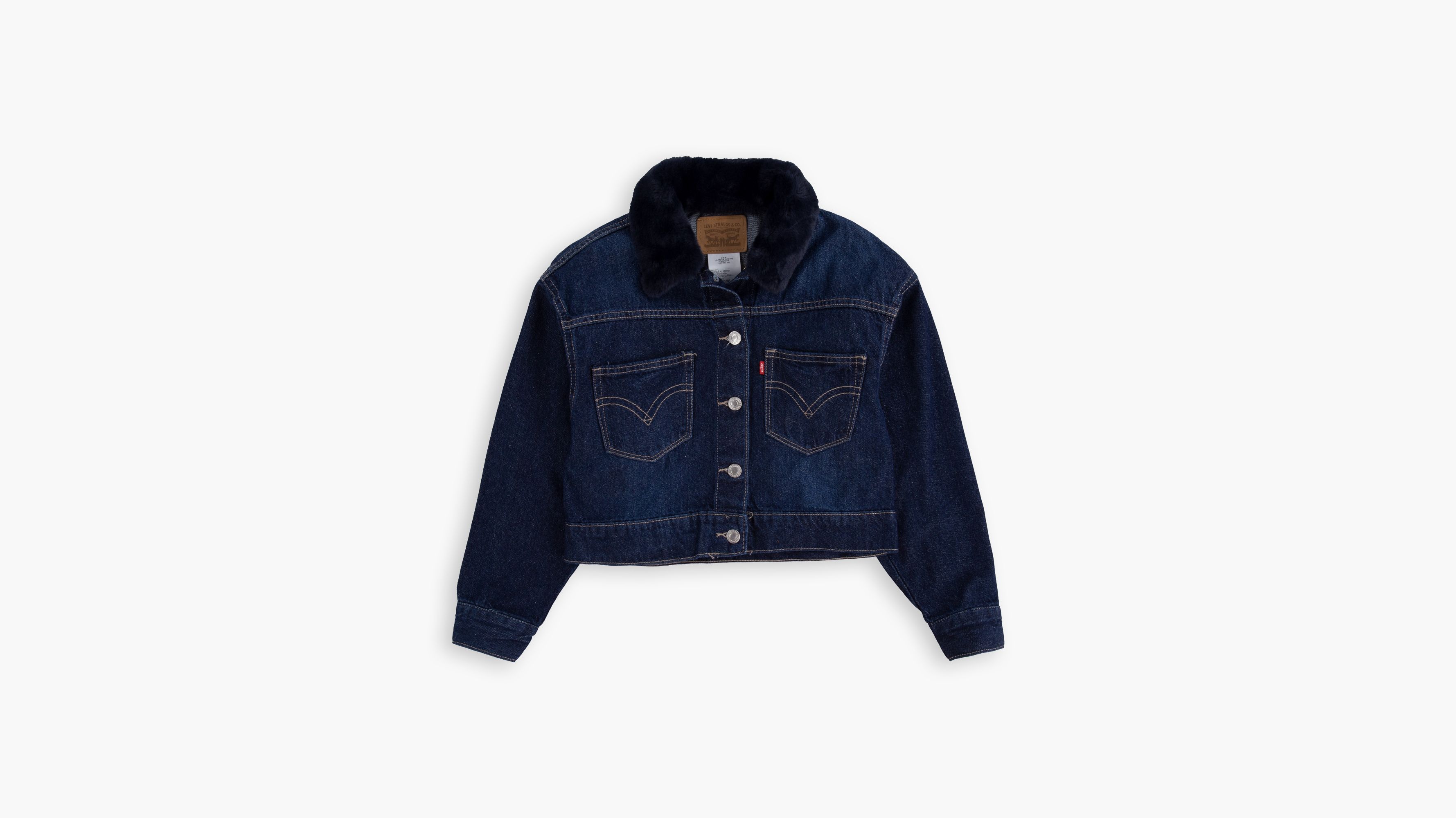 girls oversized denim jacket