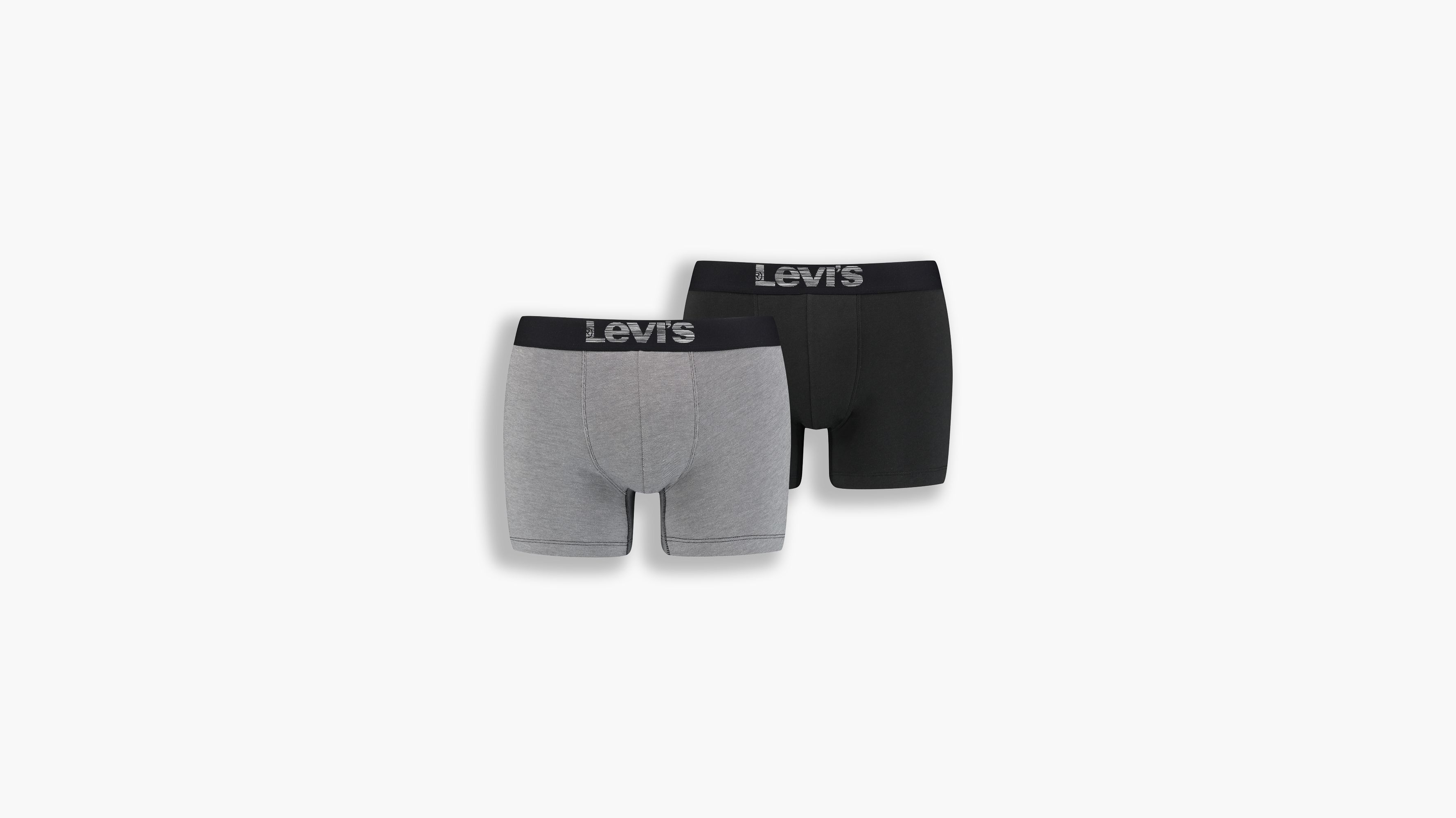 LEVI'S BOKSERKI MĘSKIE MAJTKI BOXER BRIEF 3P CZARNE/SZARE