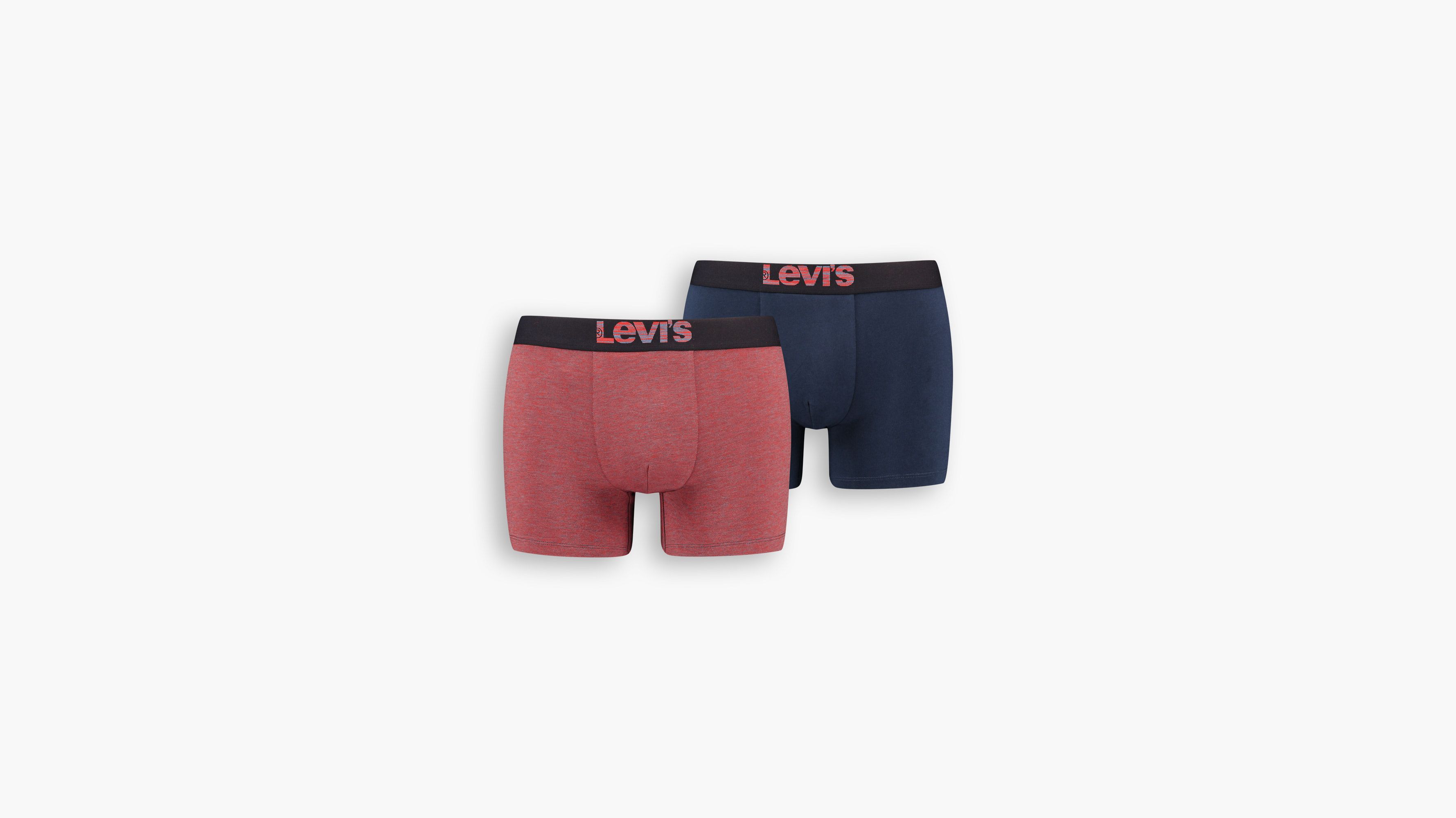 Levi's Herren Boxershorts 2er Pack - Bio-Baumwolle Optical Illusion