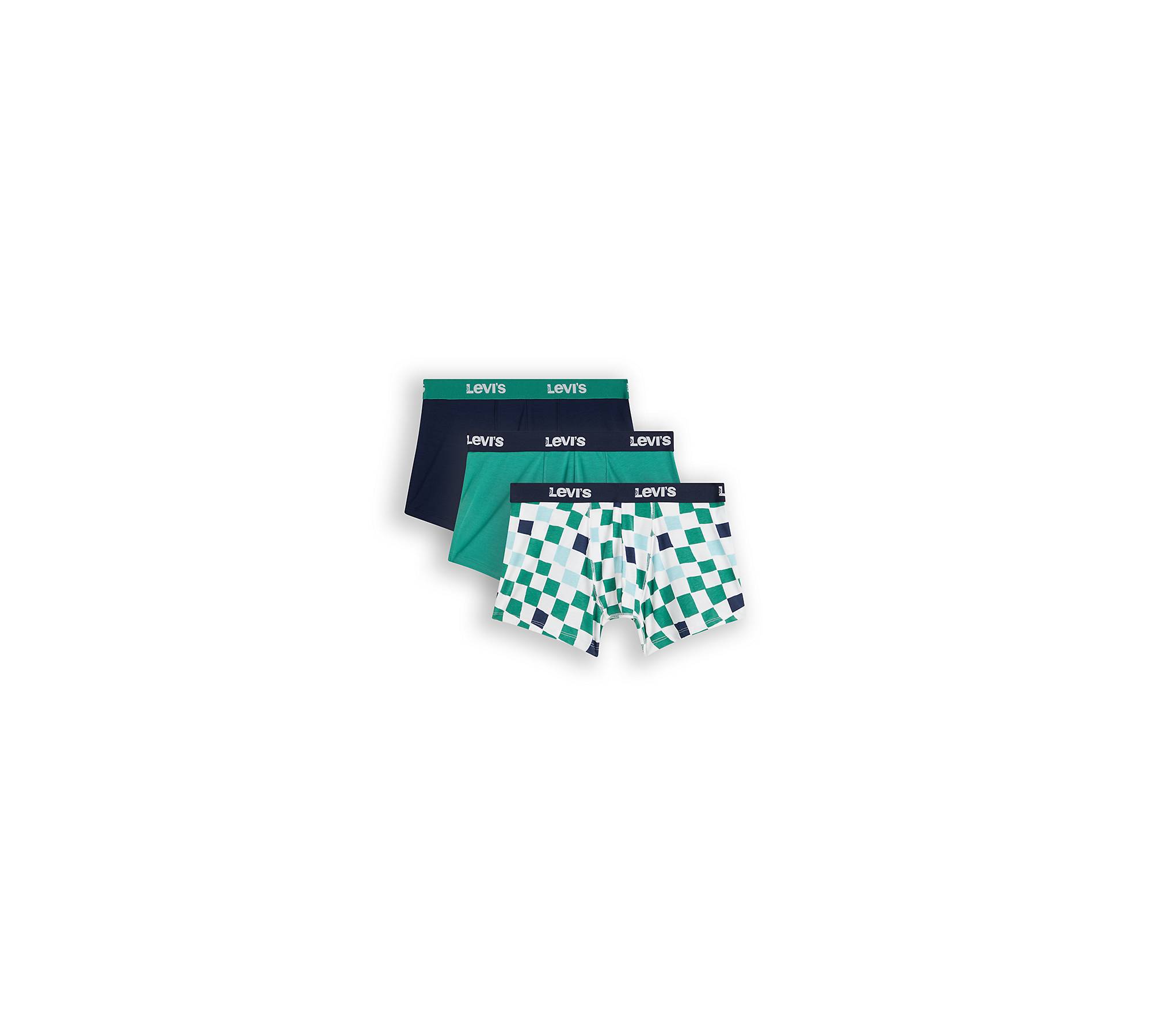 Levi's® Checkerboard Boxer Brief - 3 Pack - Green | Levi's® GB