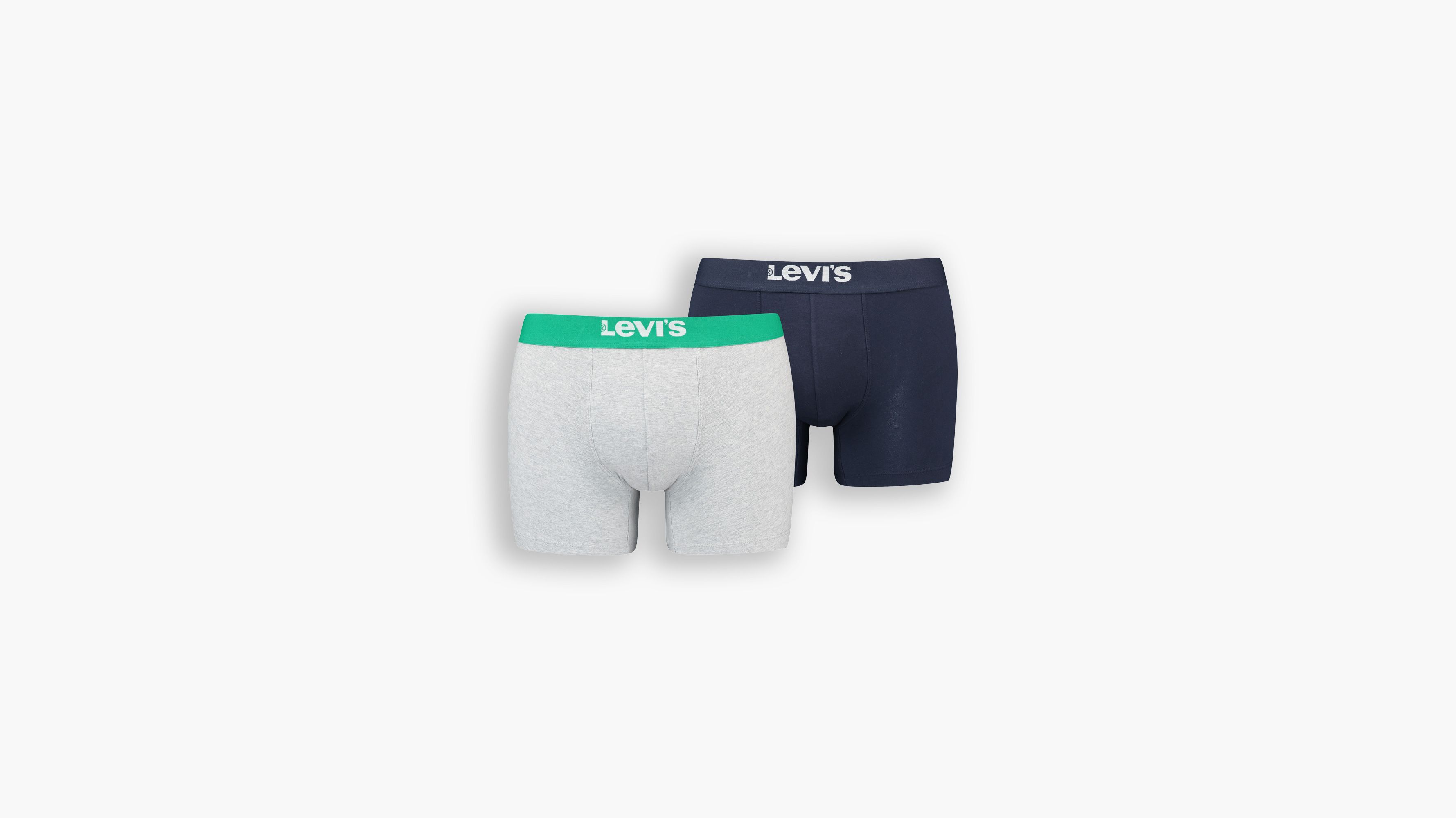 Boxer parigamba Levi's® a tinta unita - Confezione da 2 1
