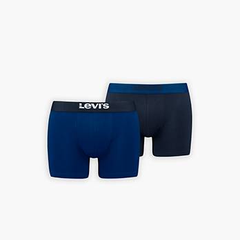 Majtki bokserki Levi's® w jednolitym kolorze z bawełny ekologicznej – 2 szt. 1