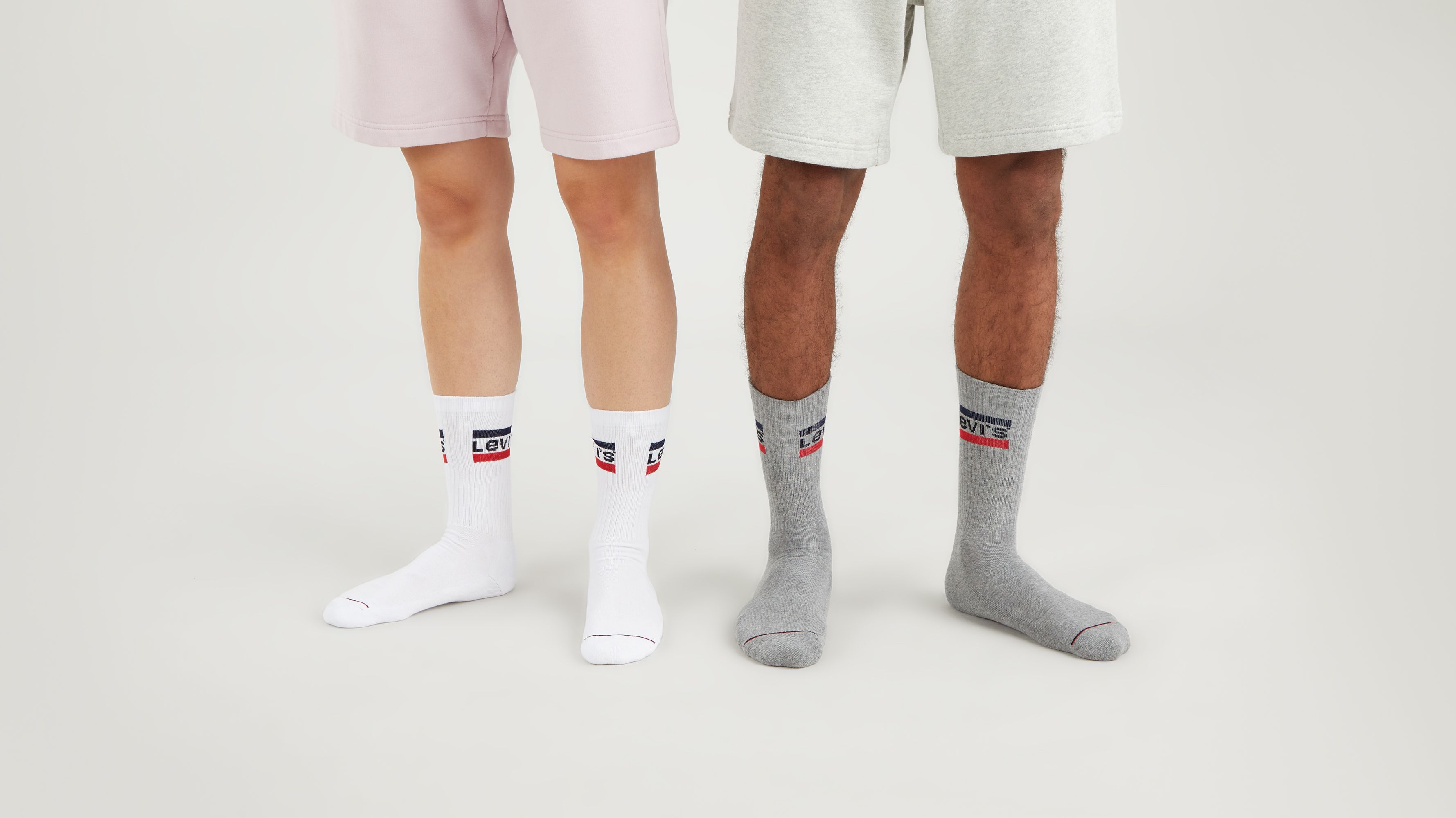 2 Pack Levi/'s Sportswear Logo Regular Cut Socks Lot de 2 Mixte
