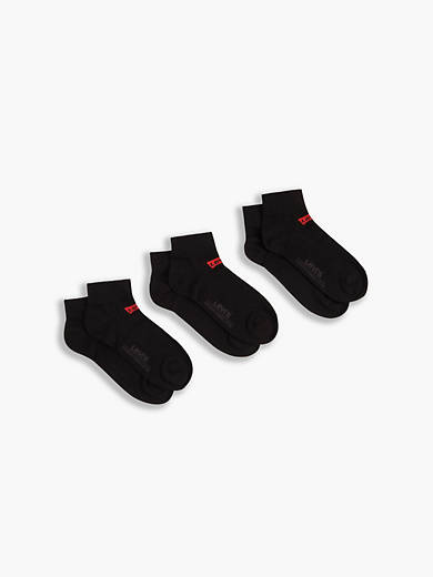 Confezione da 3 Levi's Logo High Rise Batwing Socks Unisex-Adulto 