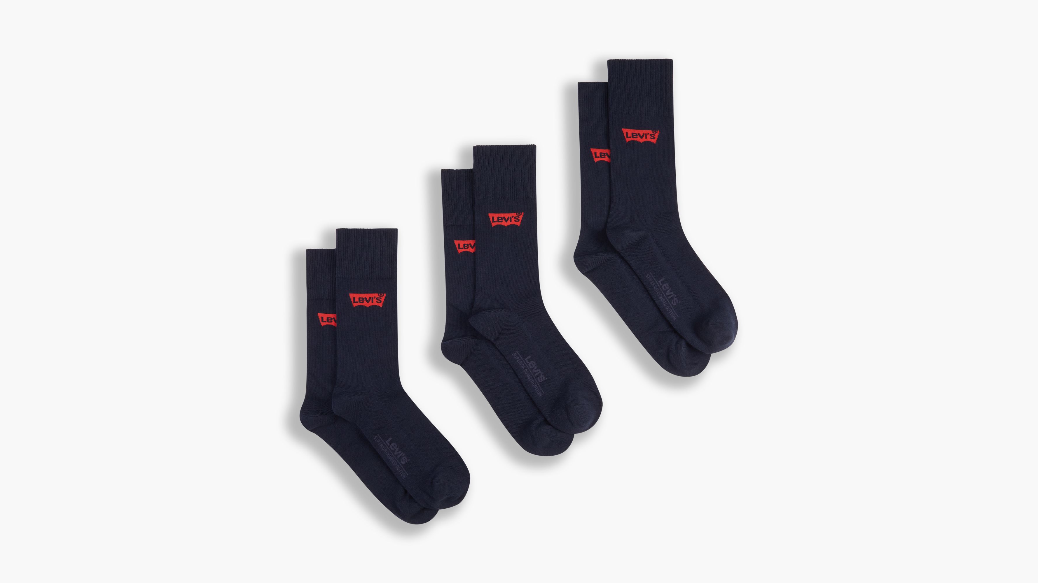 Levi's® Regular Cut Batwing Socks - 3 Pack 1