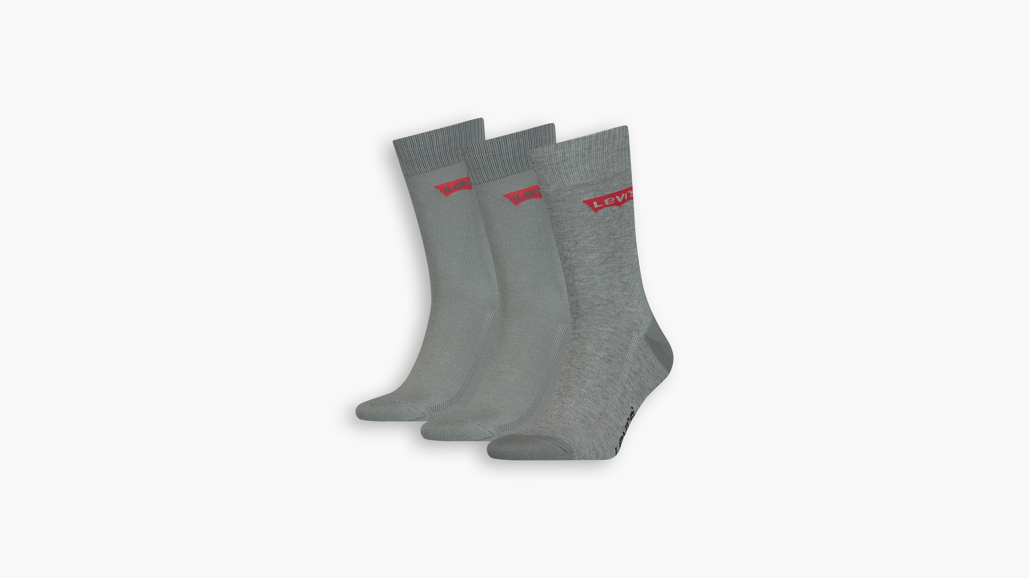 Regular Cut Batwing Logo Socks 3-pack - Grey | Levi's® IT