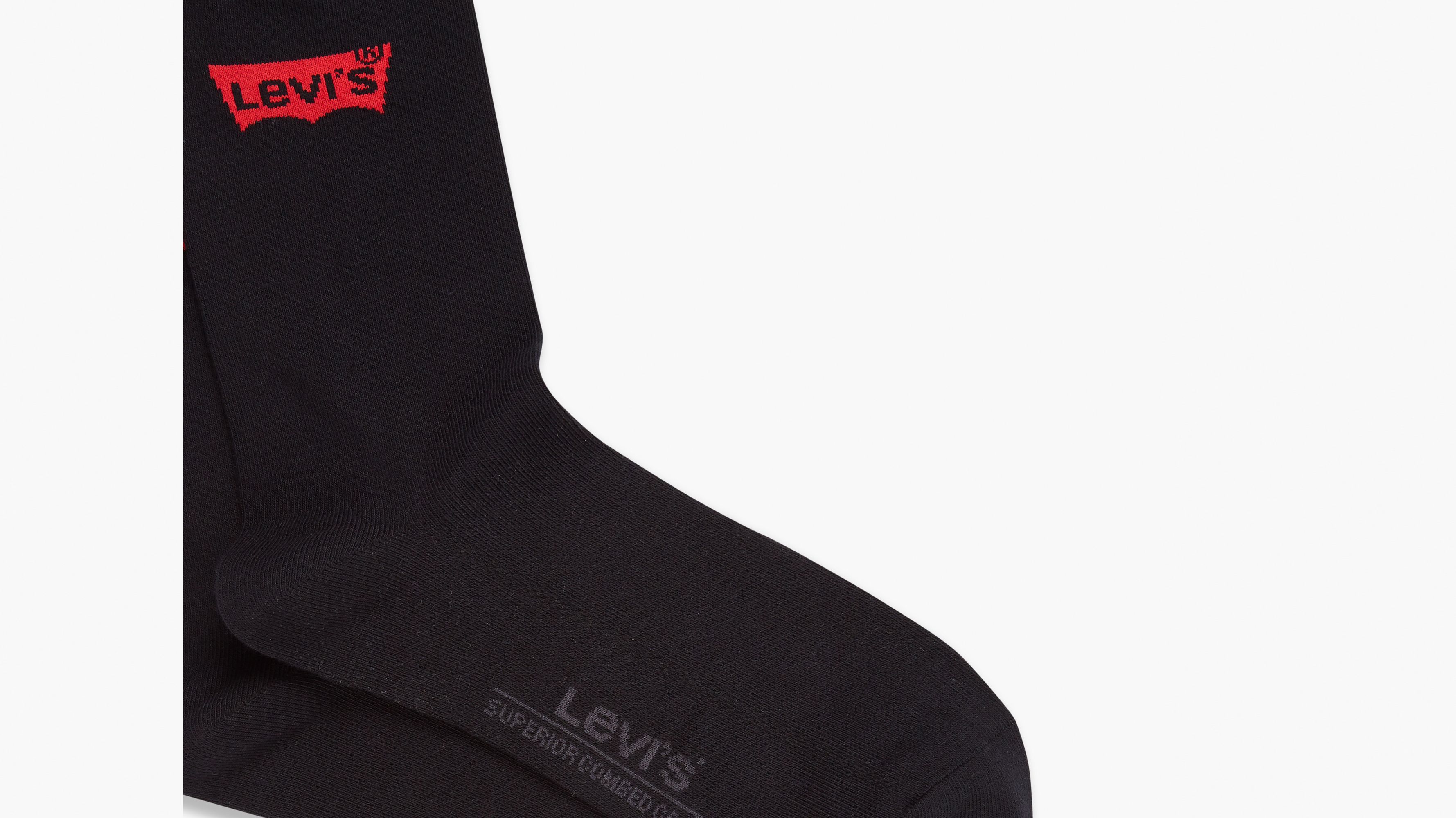 Levi's® Regular Cut Socks - 3 Pack - Black | Levi's® ES