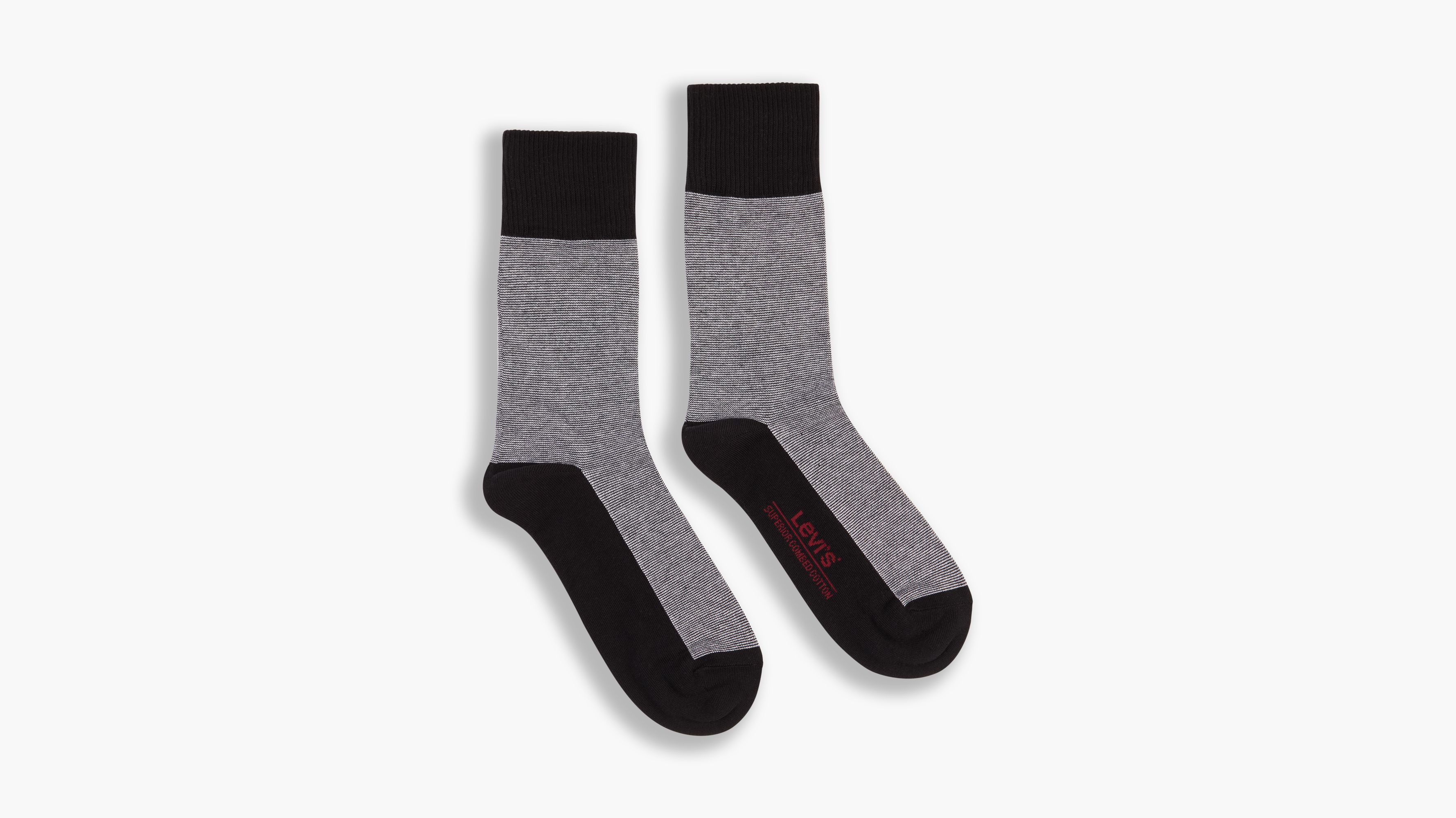 Levi's Classic Crew Socks Unisex – 2 Paar Baumwollsocken Mit Logo & Komfortsohle