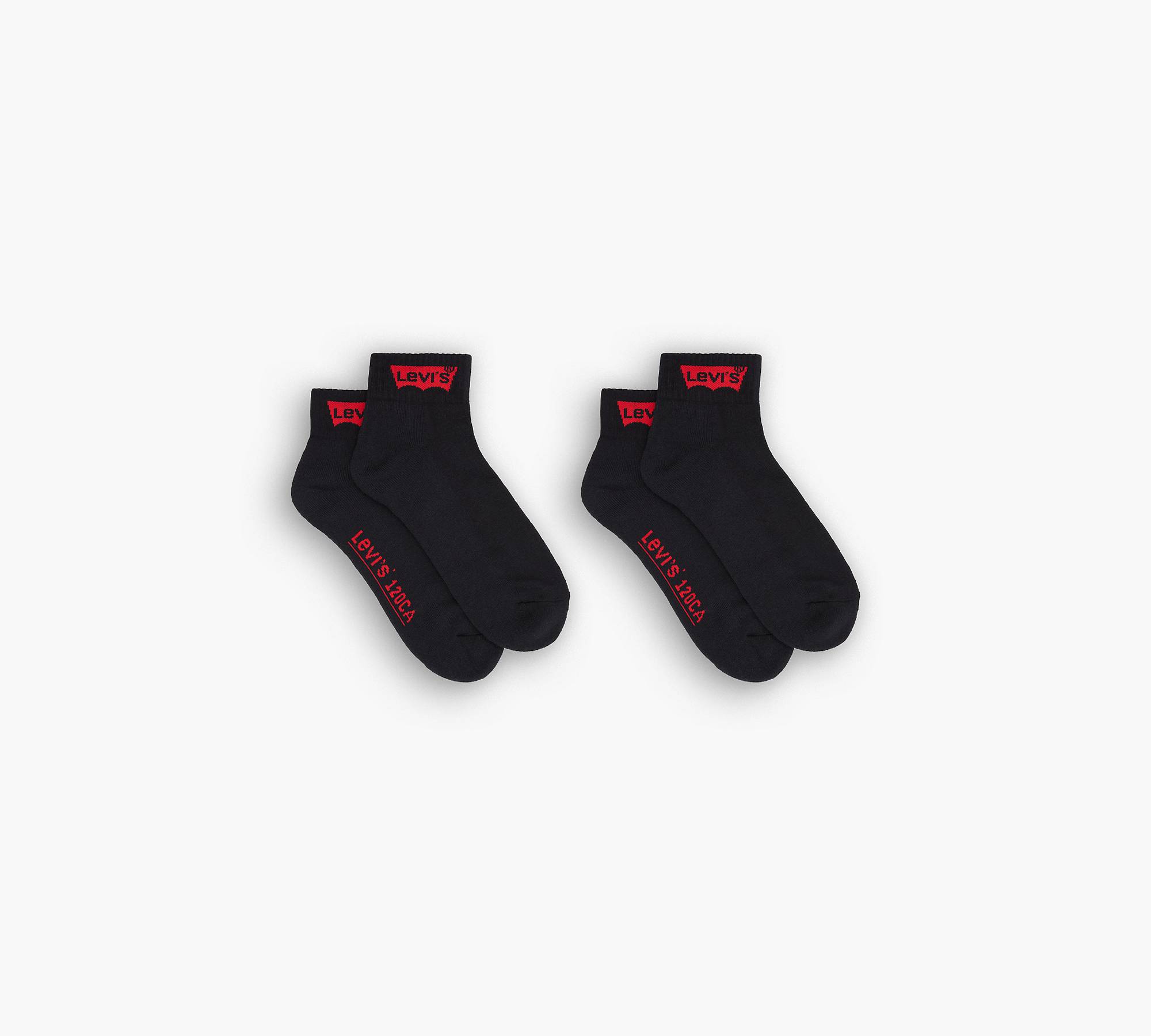 Levi's® Mid Cut Socks - 2 Pack - Black | Levi's® DE