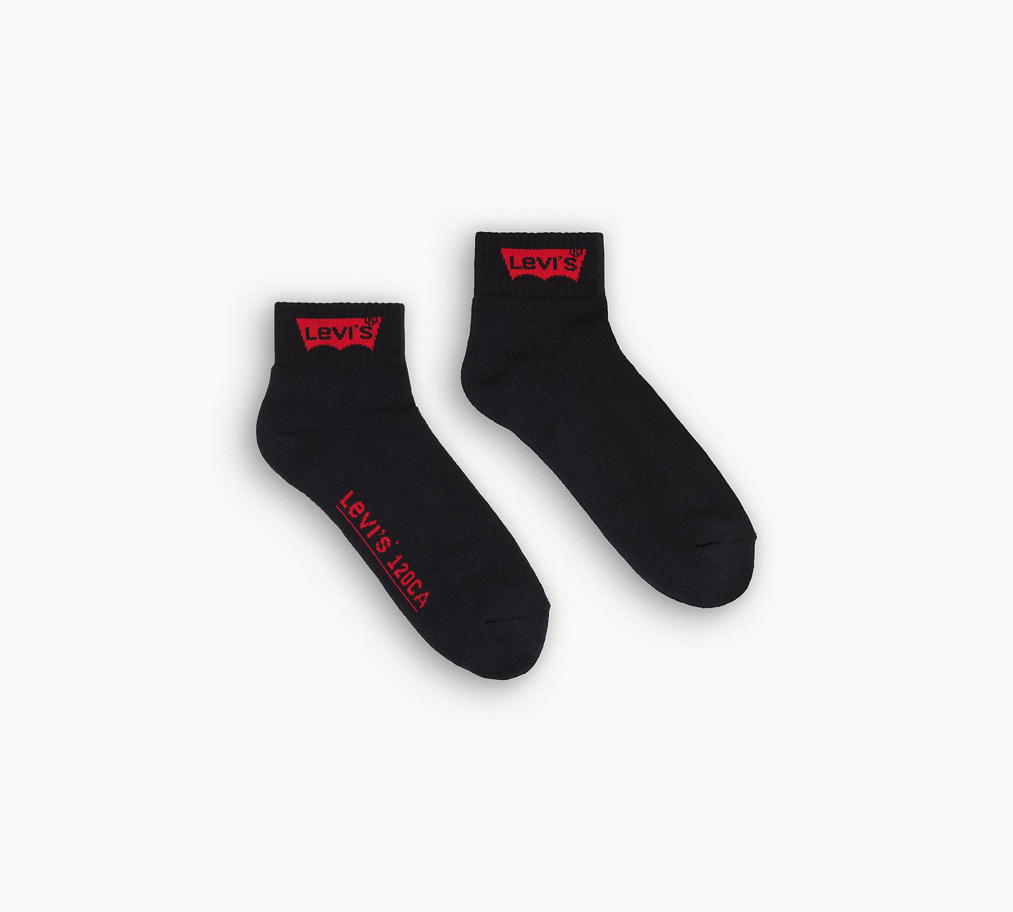 Levi's® Mid Cut Socks - 2 Pack - Black | Levi's® NO