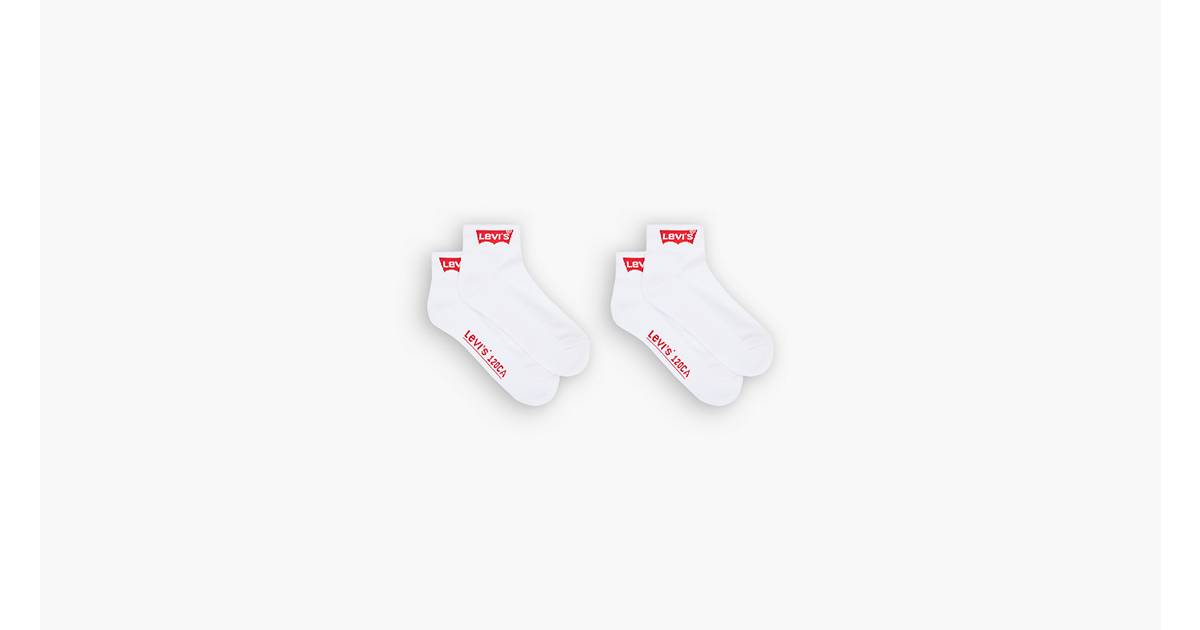 Levi's® Mid Cut Socks - 2 Pack - White | Levi's® GB