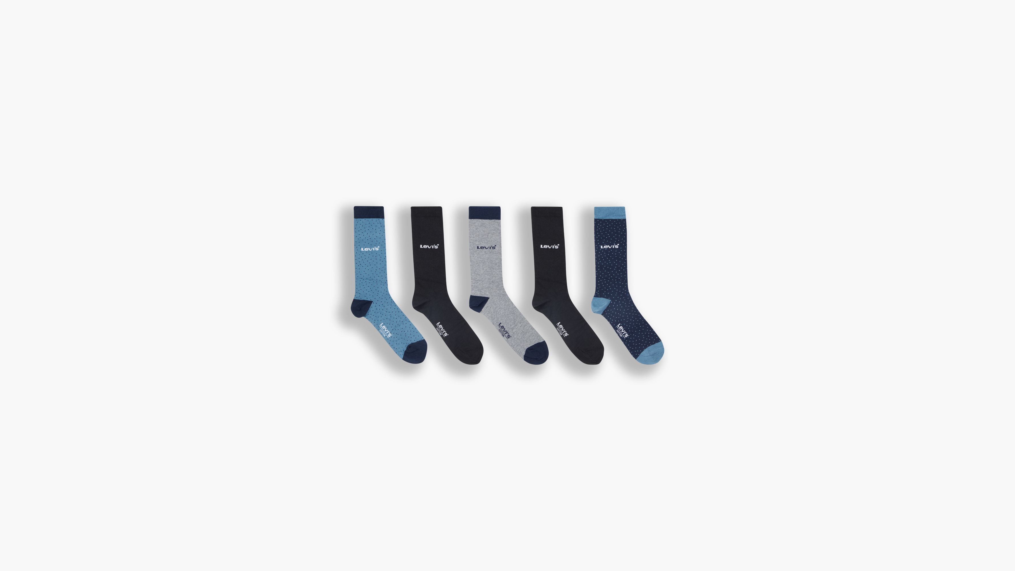 Levi's® Regular Cut Socks Gift Box 5 Pack Blue Levi's® DK