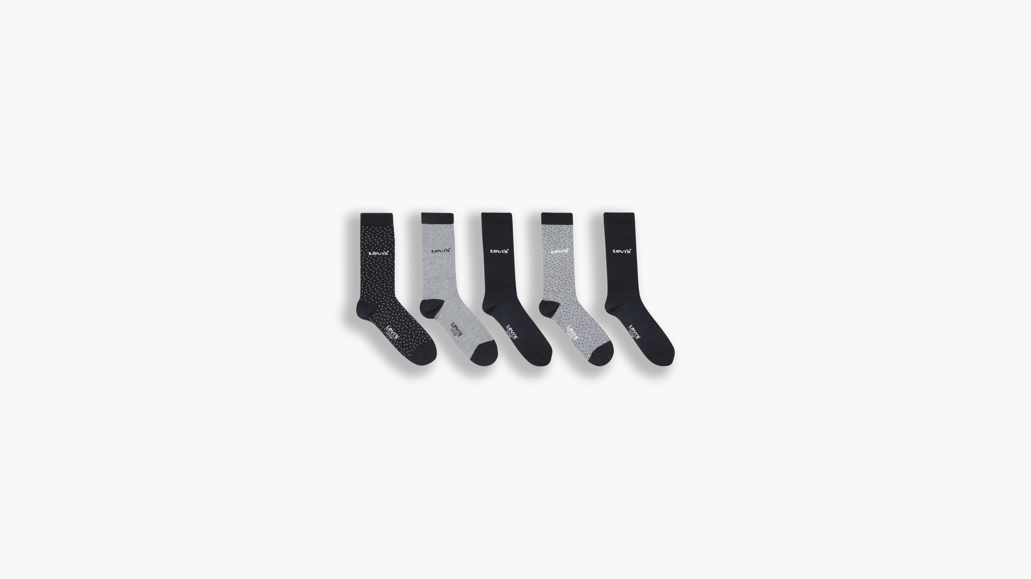 Chaussettes taille regular Levi's - Lot de 5 - Coffret cadeau 1