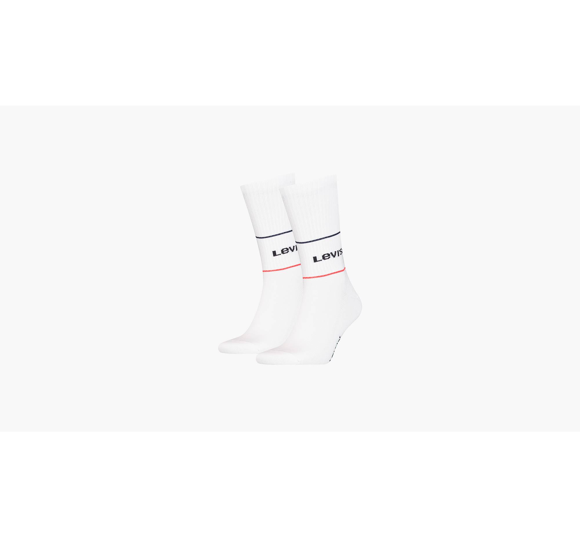 Levi's® Short Cut Sportswear Socks - 2 Pack - White | Levi's® DE
