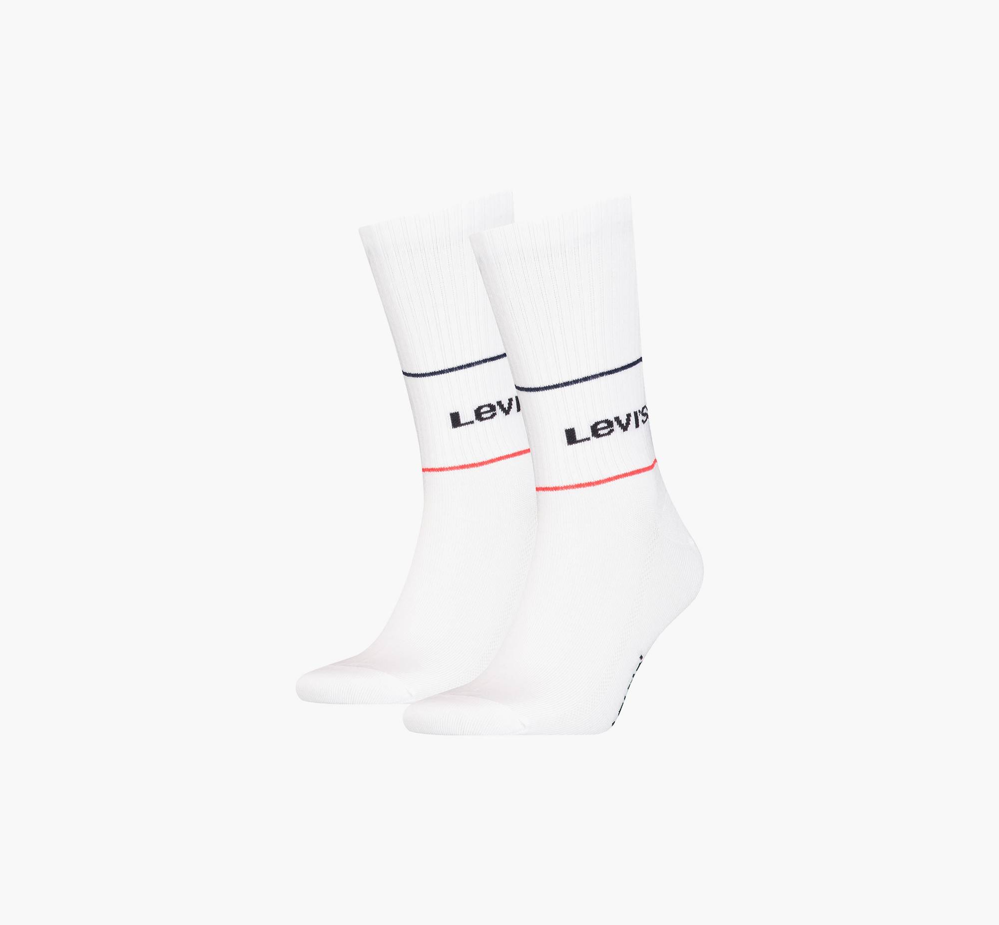 Levi's® Short Cut Sportswear Socks - 2 Pack - White | Levi's® DE