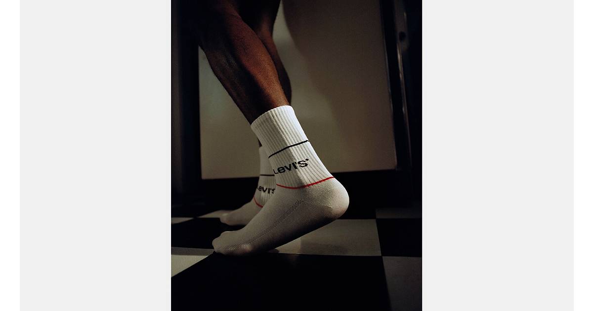 Levi's® Short Cut Sportswear Socks - 2 Pack - White | Levi's® GB