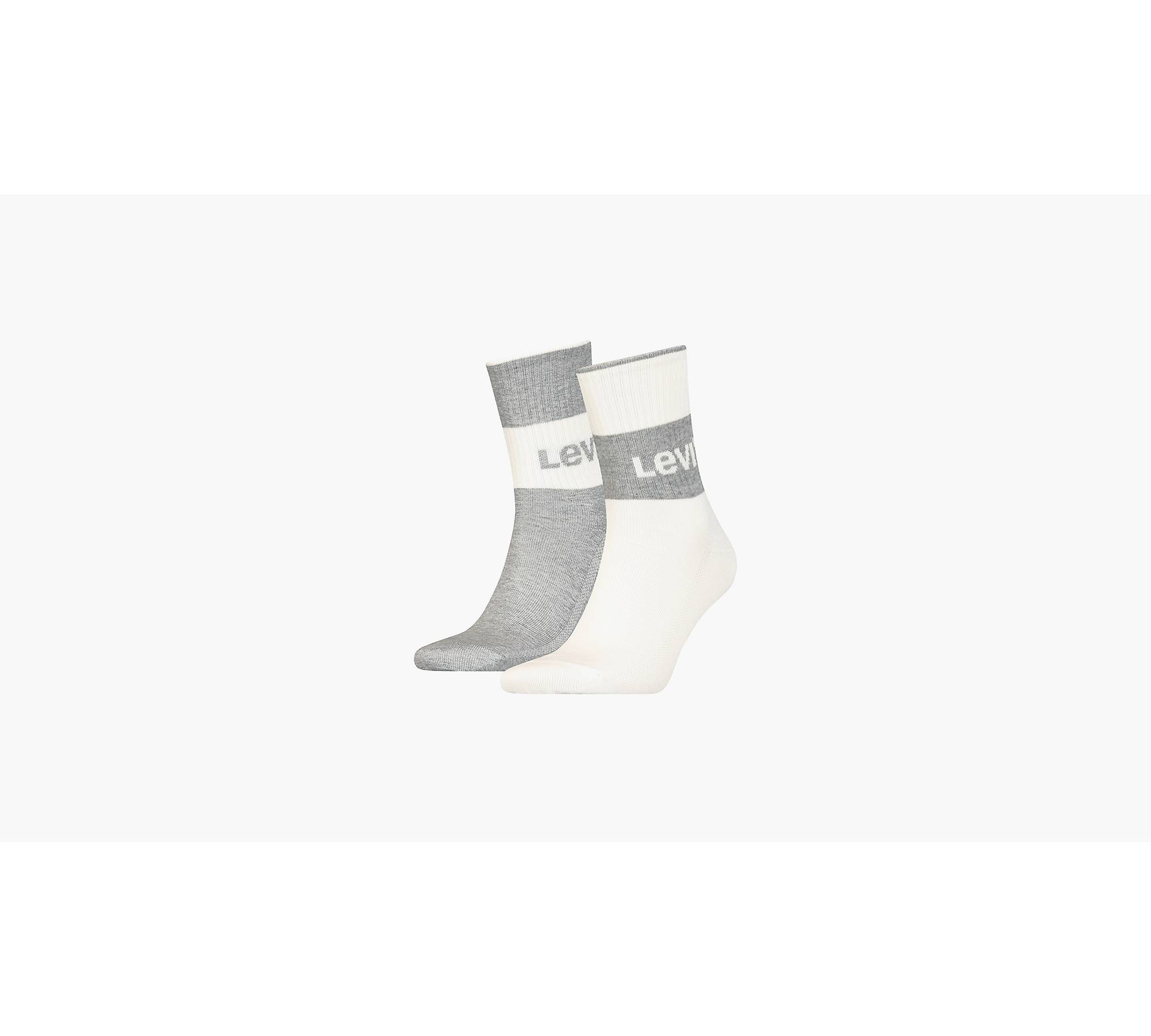 Levi's® Short Cut Sustainable Sports Socks - 2 Pack - Grey | Levi's® GB